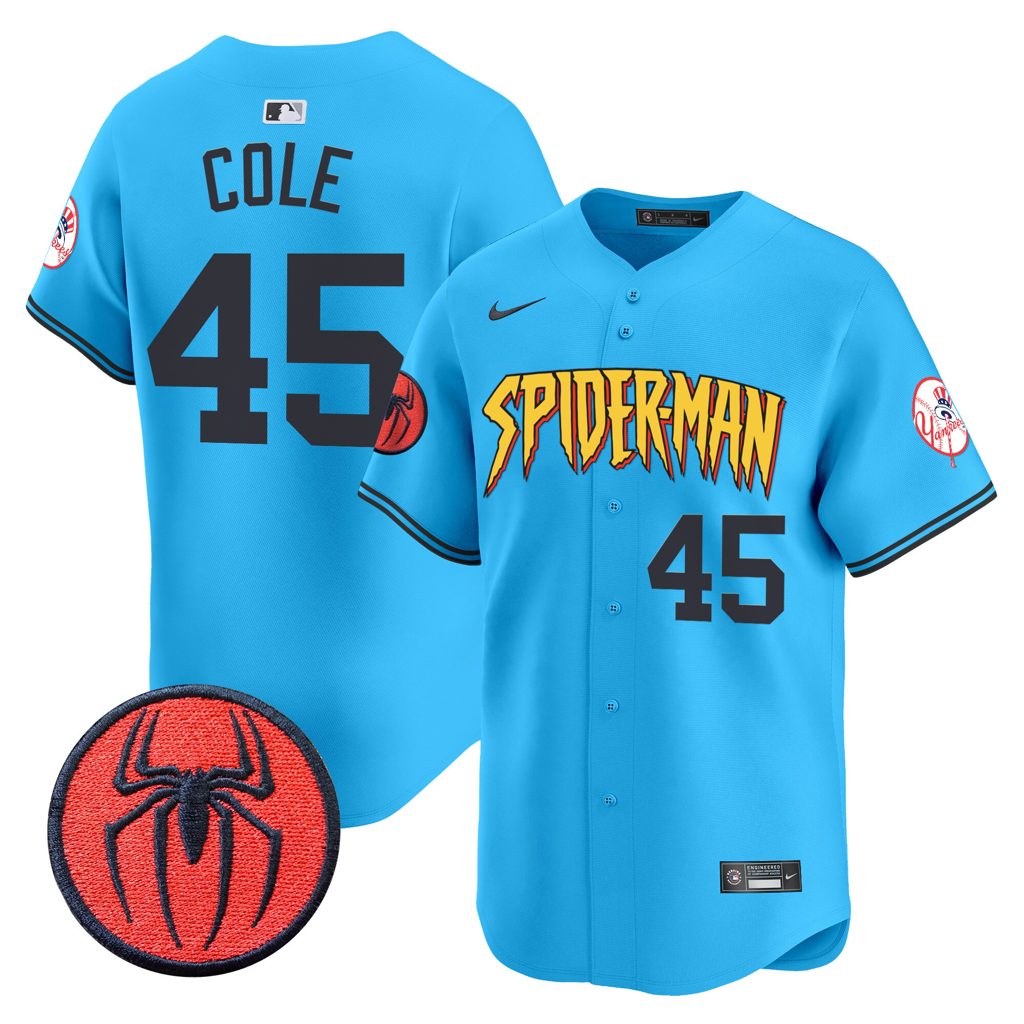 Men's New York Yankees Spider-Man Vapor Premier Limited Jersey - All Stitched