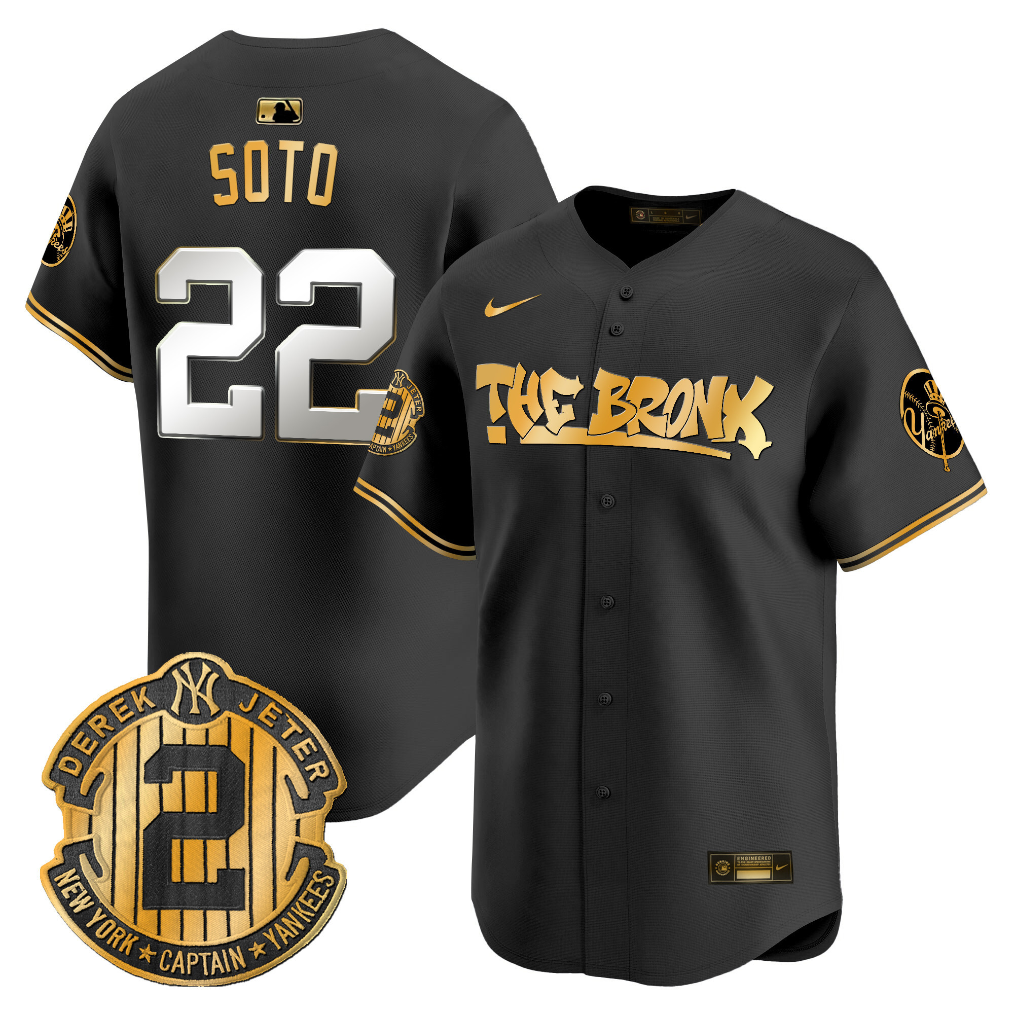 Men's New York Yankees The Bronx Graffiti Vapor Premier Limited Jersey V5 - All Stitched