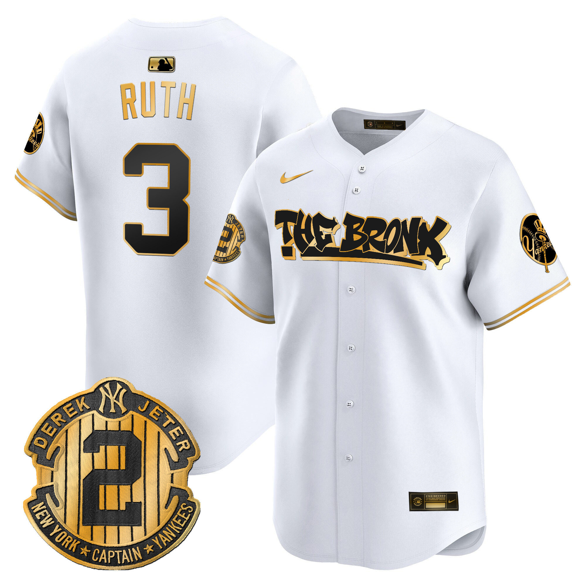 Men's New York Yankees The Bronx Graffiti Vapor Premier Limited Jersey V5 - All Stitched