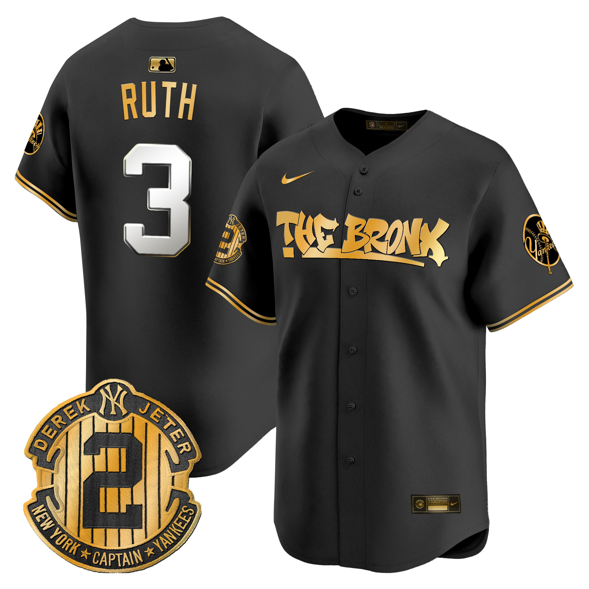 Men's New York Yankees The Bronx Graffiti Vapor Premier Limited Jersey V5 - All Stitched