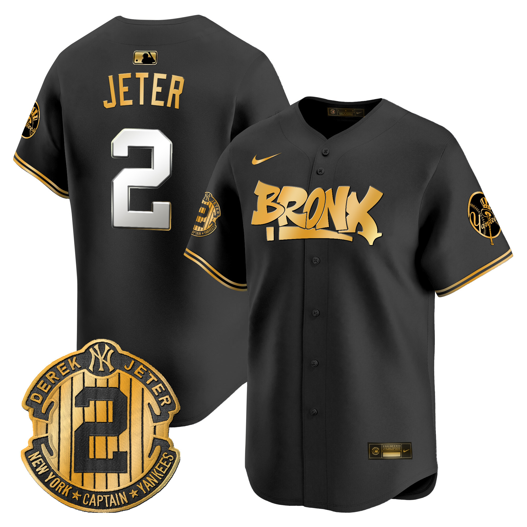 Men's New York Yankees The Bronx Graffiti Vapor Premier Limited Jersey V6 - All Stitched
