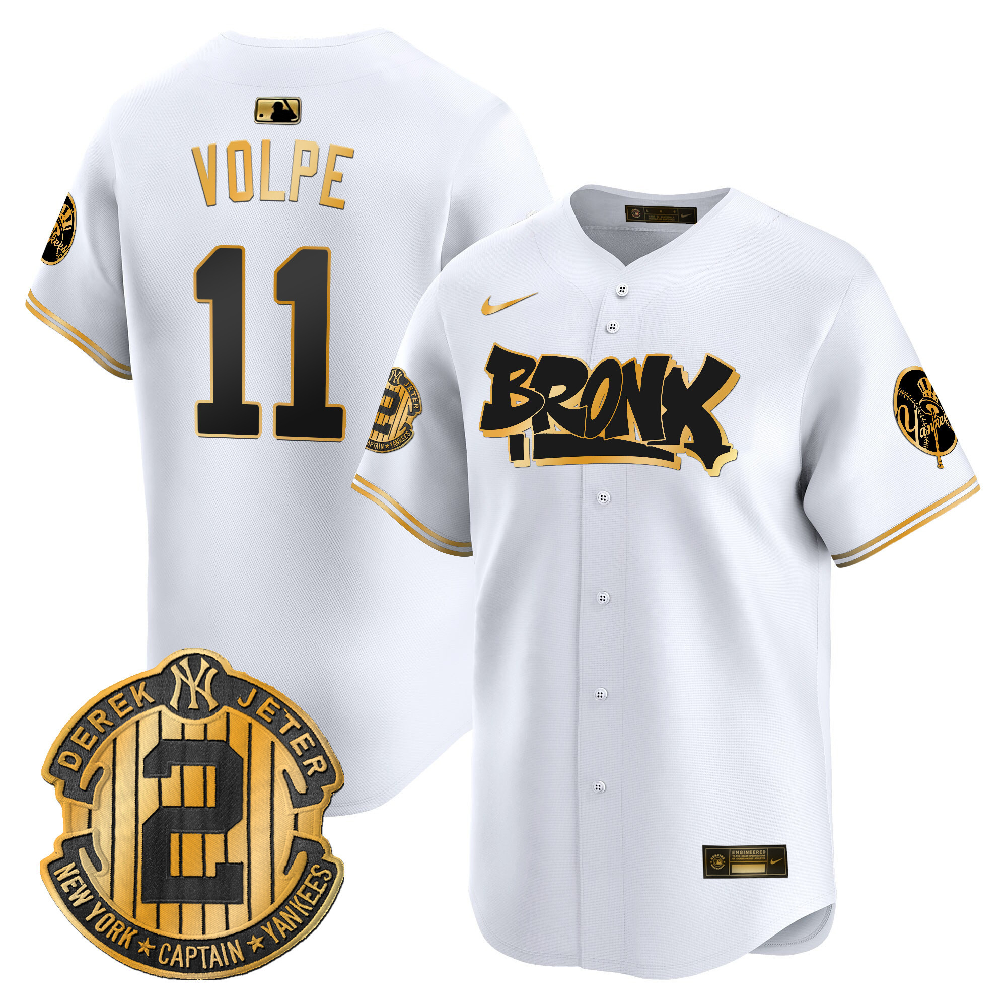 Men's New York Yankees The Bronx Graffiti Vapor Premier Limited Jersey V6 - All Stitched