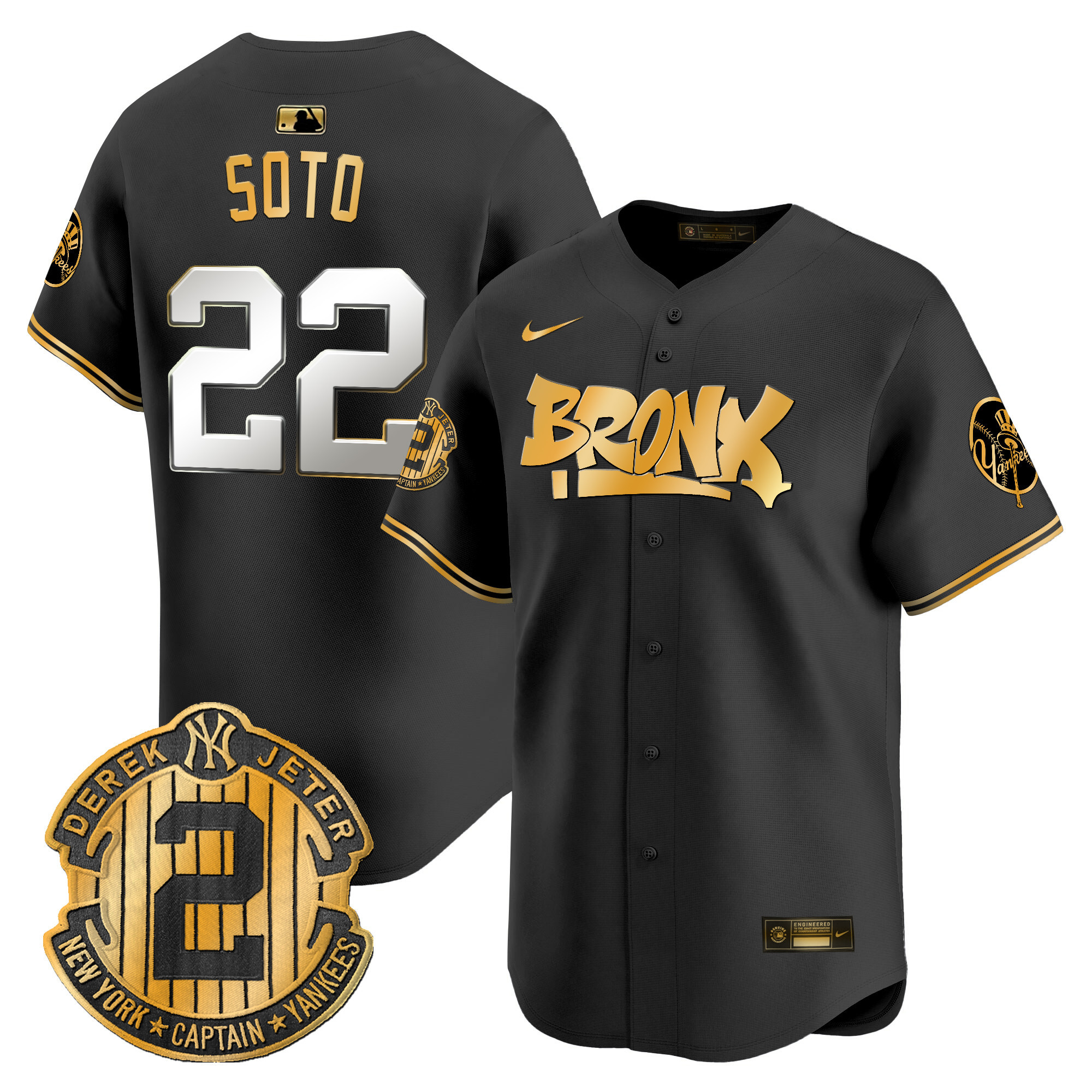 Men's New York Yankees The Bronx Graffiti Vapor Premier Limited Jersey V6 - All Stitched