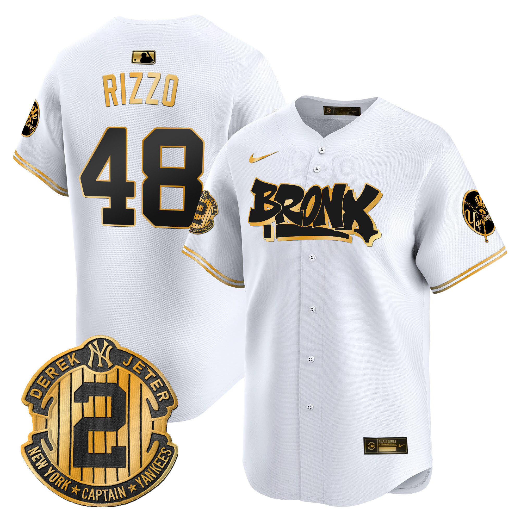Men's New York Yankees The Bronx Graffiti Vapor Premier Limited Jersey V6 - All Stitched