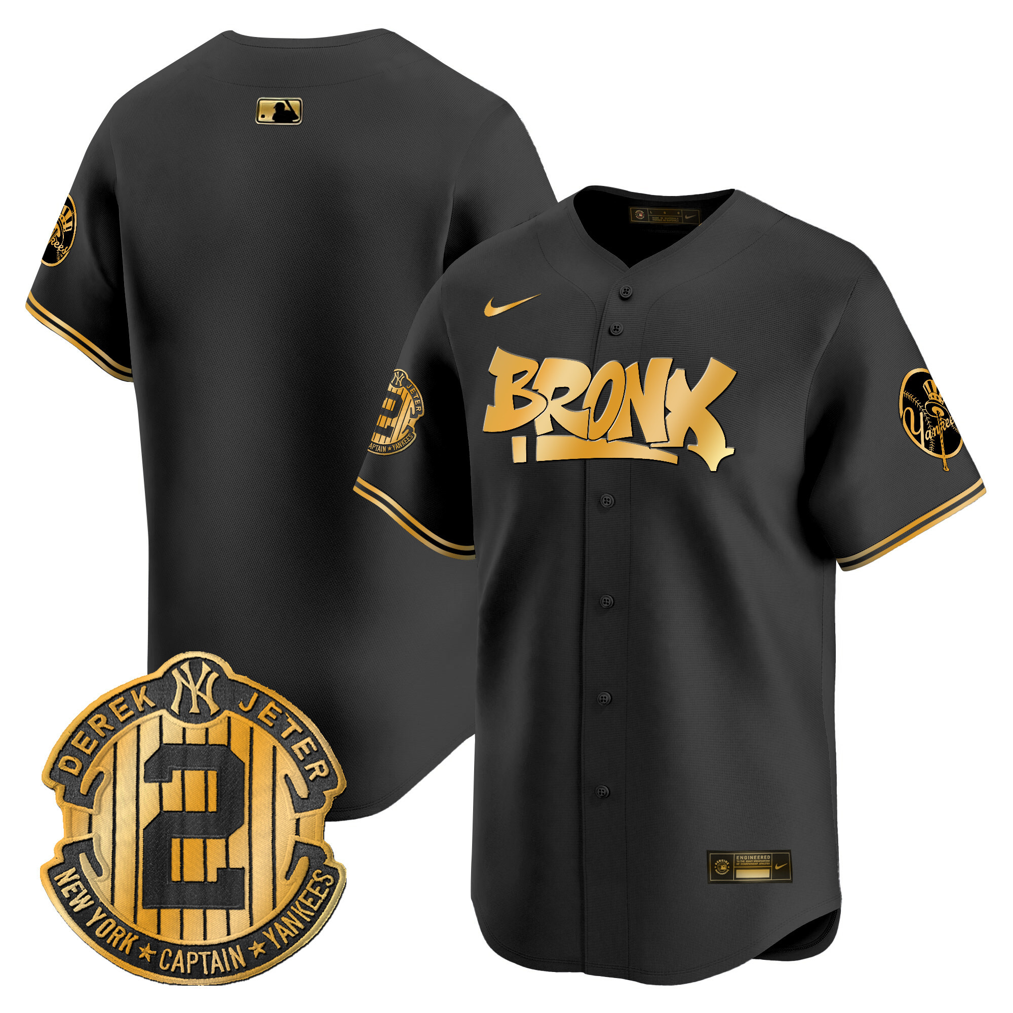 Men's New York Yankees The Bronx Graffiti Vapor Premier Limited Jersey V6 - All Stitched