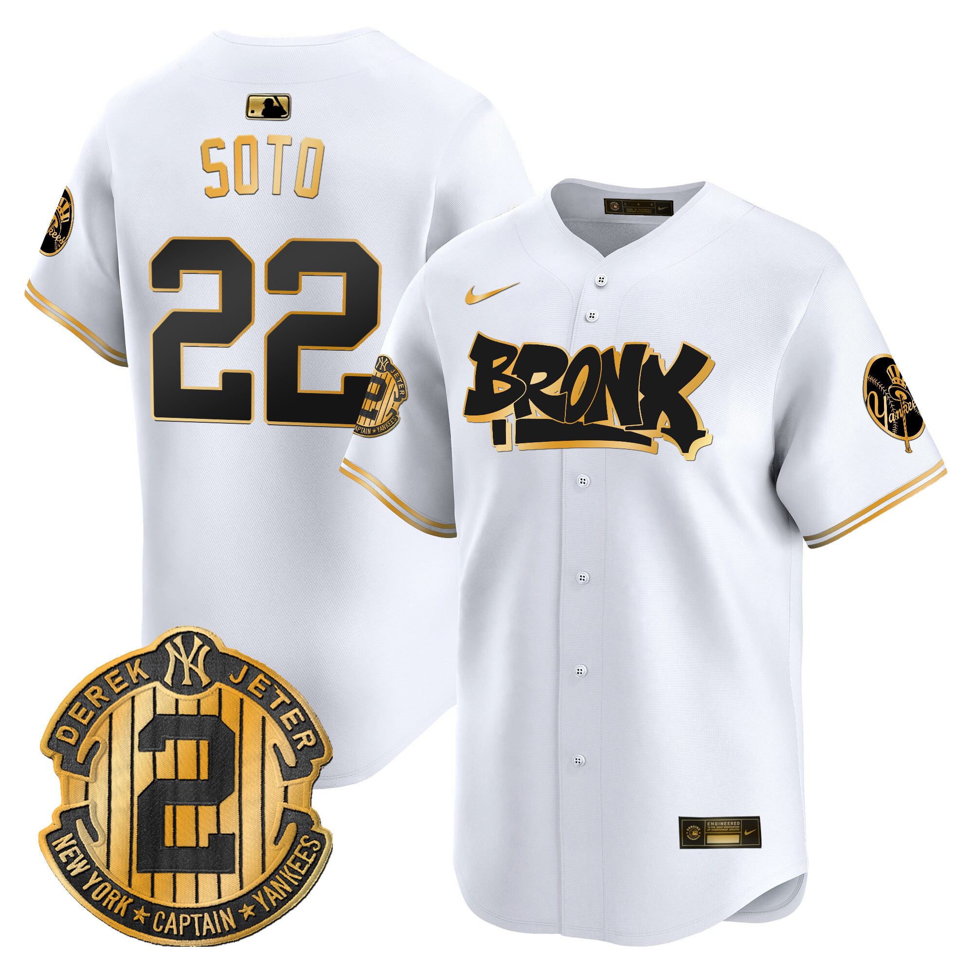Men's New York Yankees The Bronx Graffiti Vapor Premier Limited Jersey V6 - All Stitched
