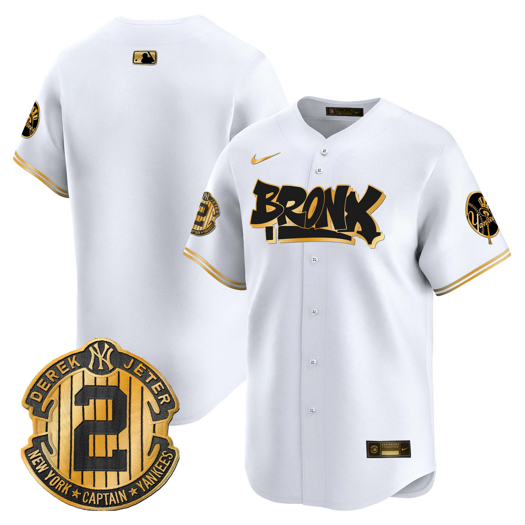 Men's New York Yankees The Bronx Graffiti Vapor Premier Limited Jersey V6 - All Stitched