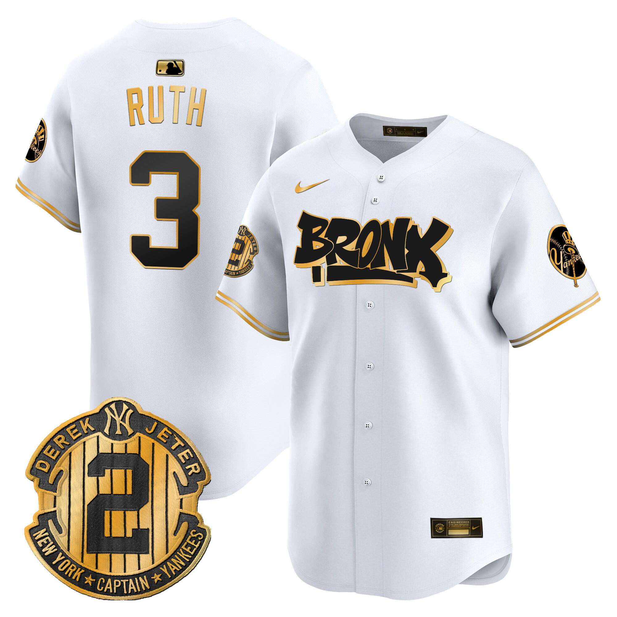 Men's New York Yankees The Bronx Graffiti Vapor Premier Limited Jersey V6 - All Stitched