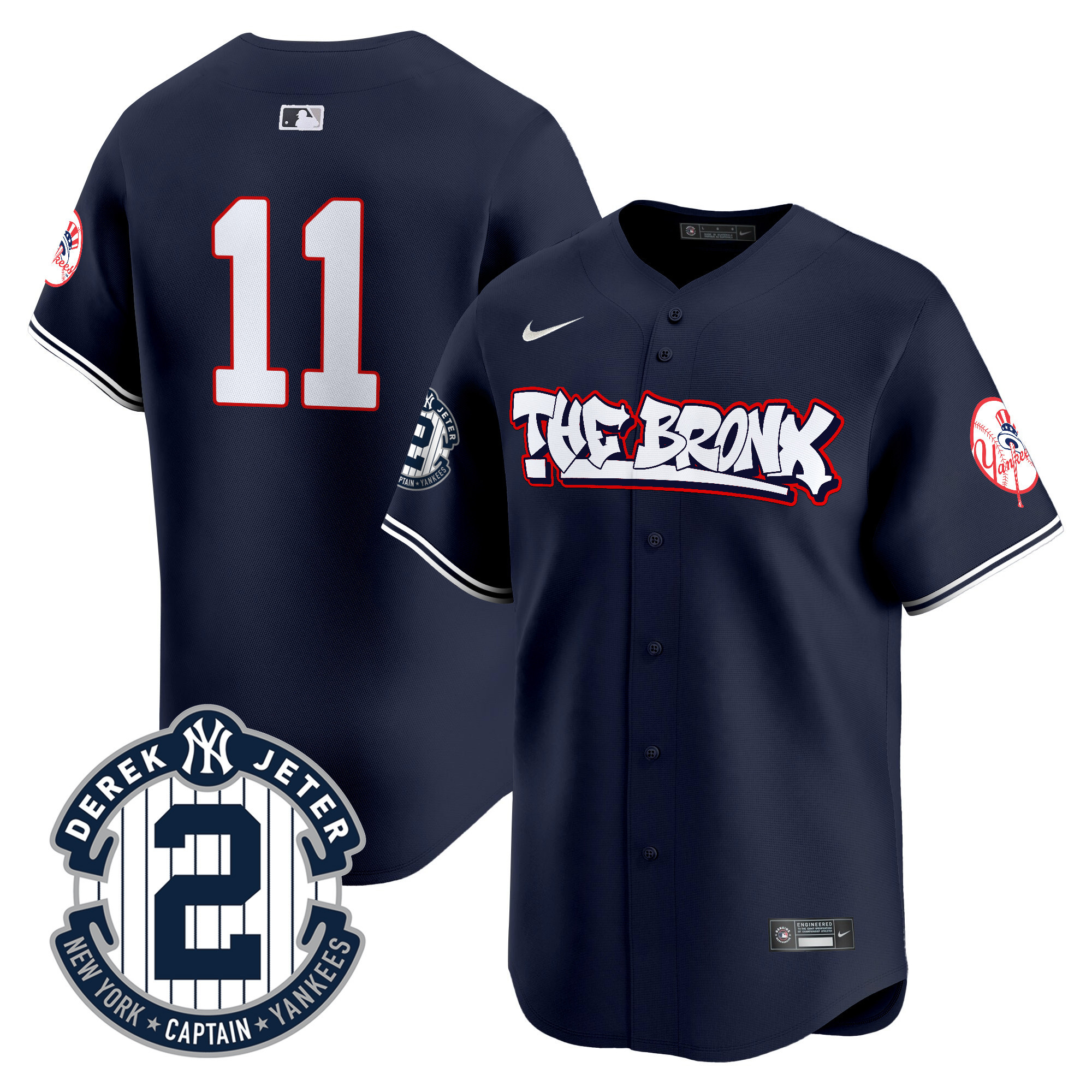 Men's New York Yankees The Bronx Graffiti Vapor Premier Limited Jersey V8 - All Stitched