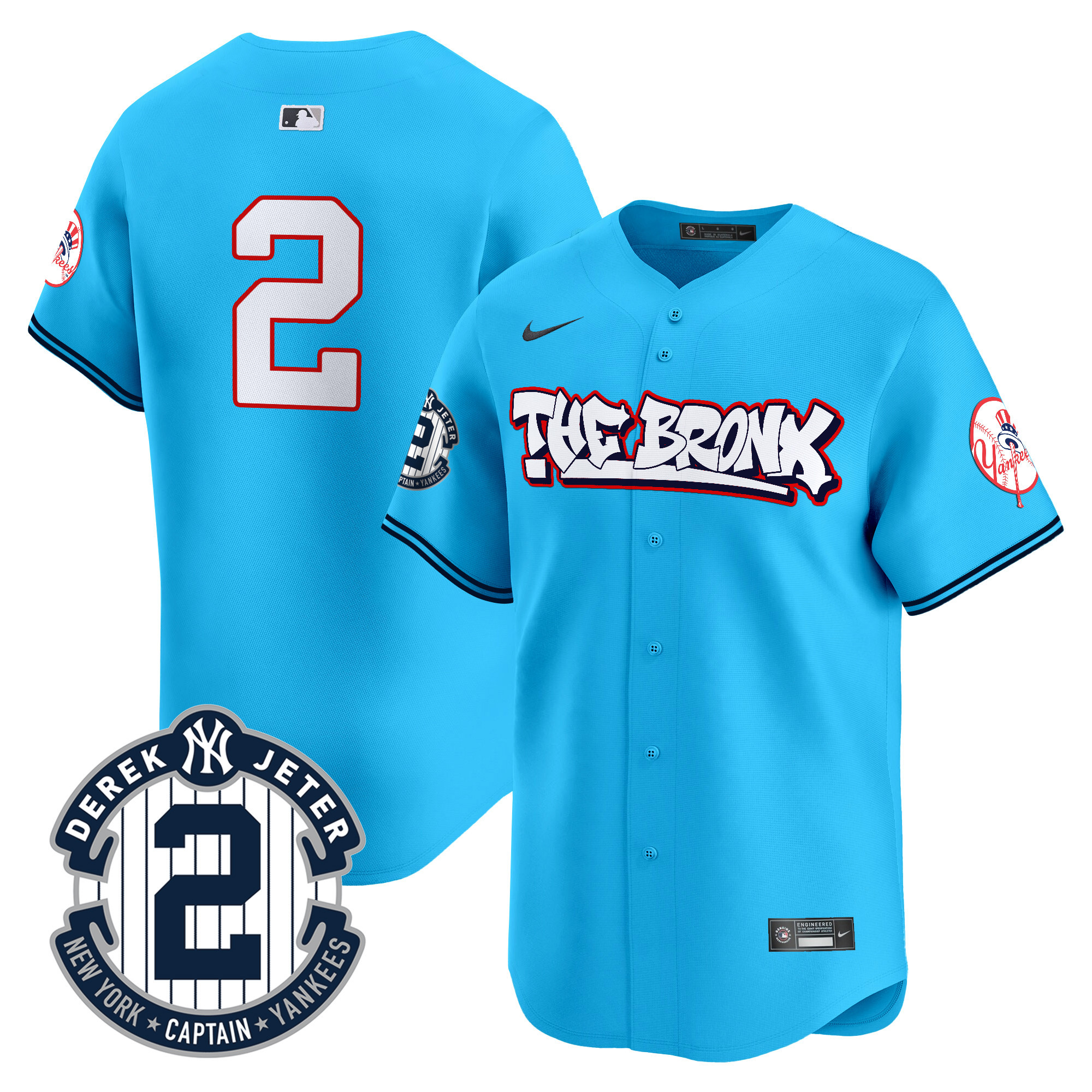 Men's New York Yankees The Bronx Graffiti Vapor Premier Limited Jersey V8 - All Stitched