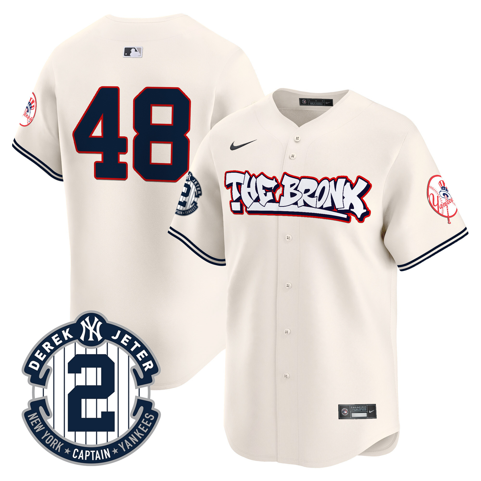 Men's New York Yankees The Bronx Graffiti Vapor Premier Limited Jersey V8 - All Stitched