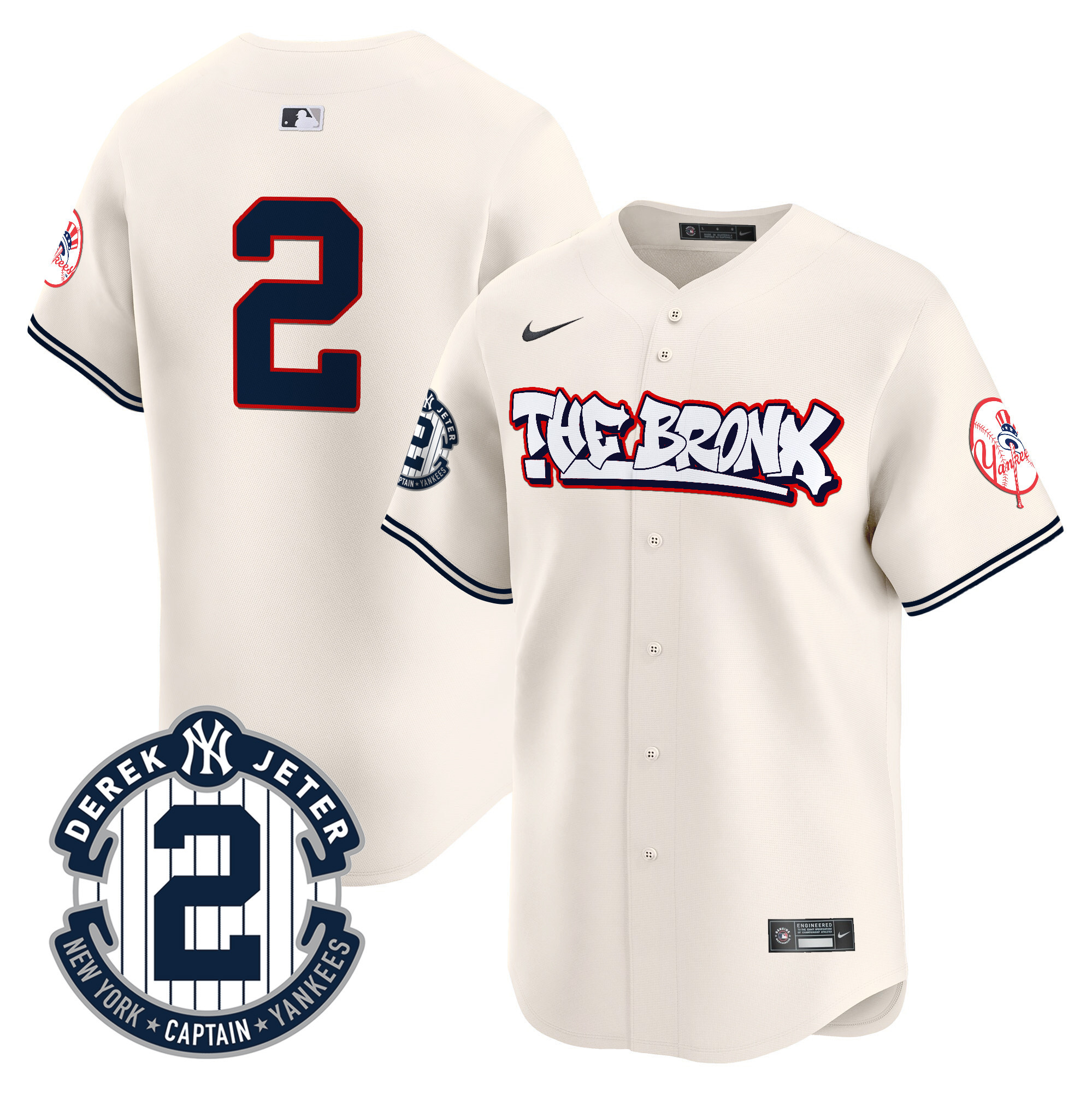 Men's New York Yankees The Bronx Graffiti Vapor Premier Limited Jersey V8 - All Stitched