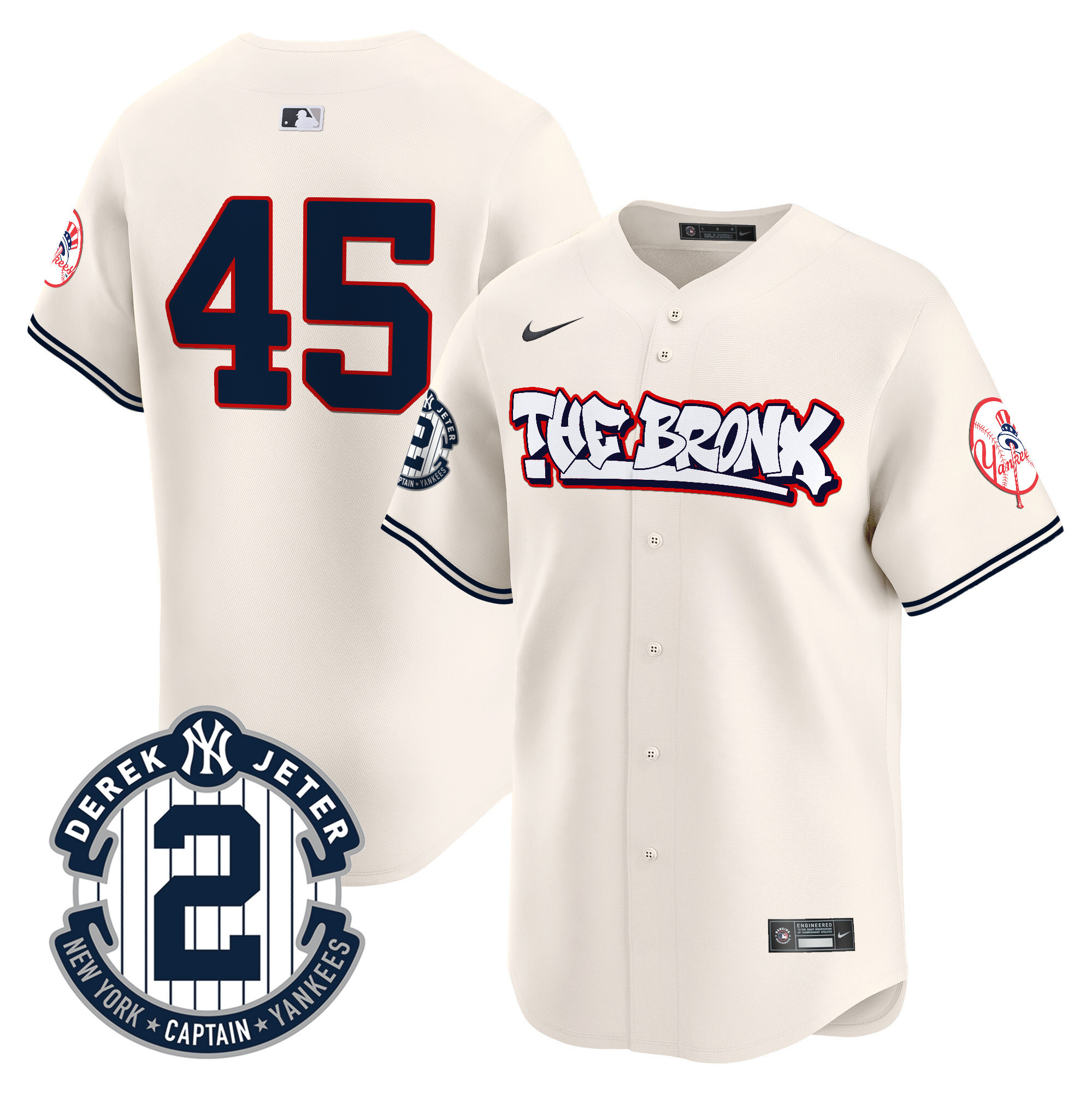 Men's New York Yankees The Bronx Graffiti Vapor Premier Limited Jersey V8 - All Stitched