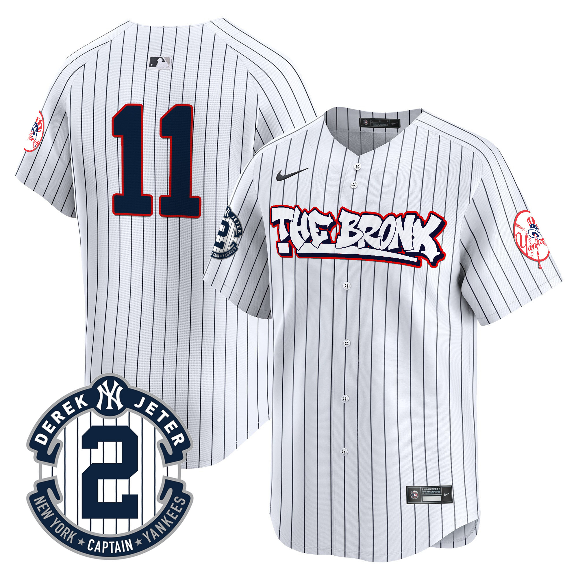 Men's New York Yankees The Bronx Graffiti Vapor Premier Limited Jersey V8 - All Stitched