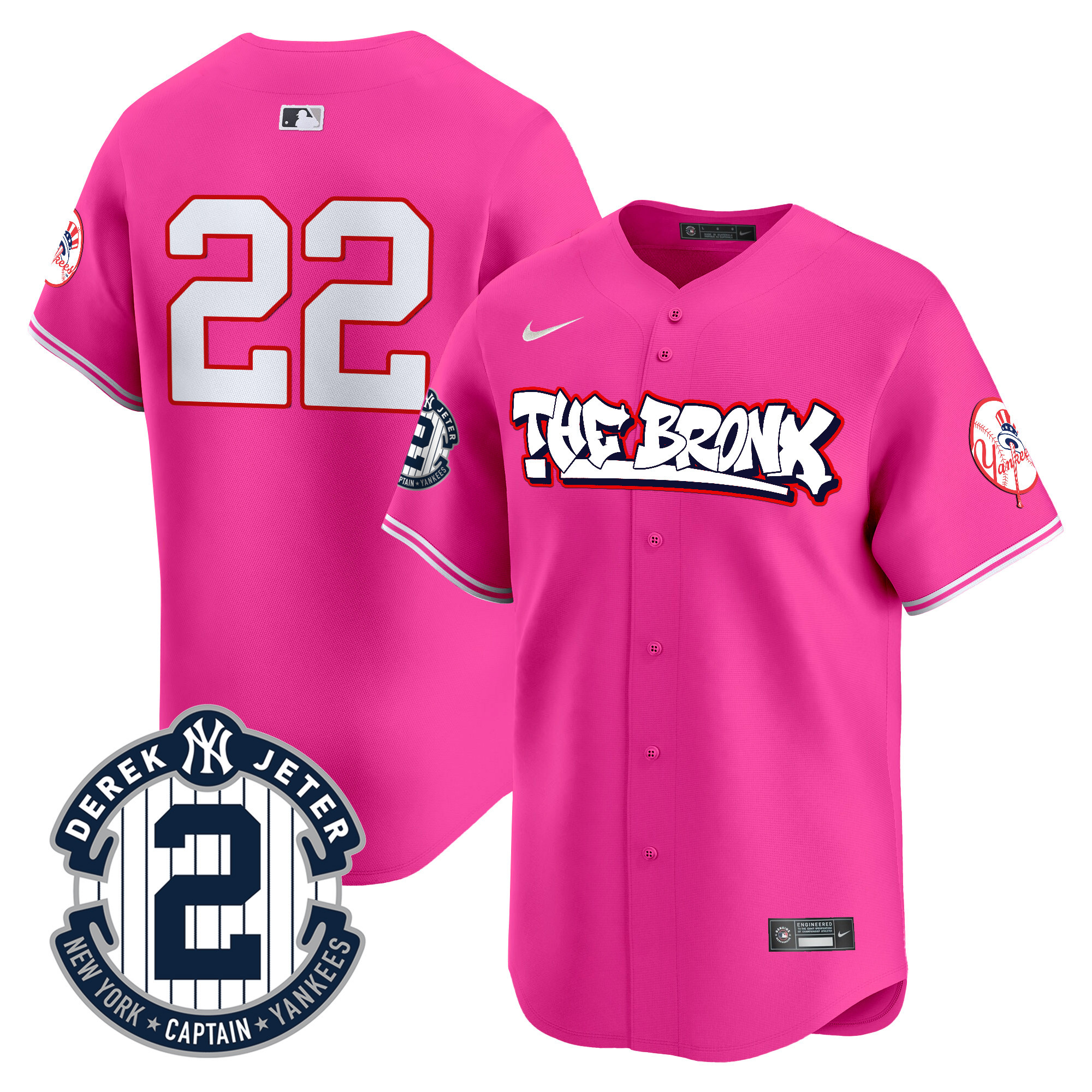 Men's New York Yankees The Bronx Graffiti Vapor Premier Limited Jersey V8 - All Stitched