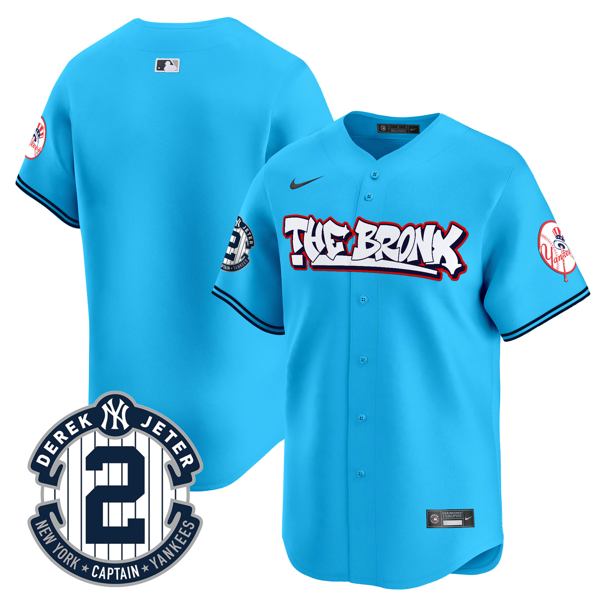 Men's New York Yankees The Bronx Graffiti Vapor Premier Limited Jersey V8 - All Stitched