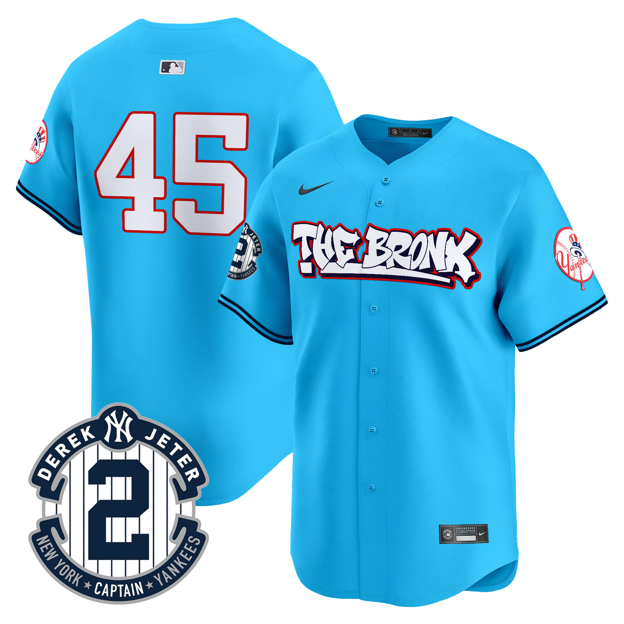 Men's New York Yankees The Bronx Graffiti Vapor Premier Limited Jersey V8 - All Stitched