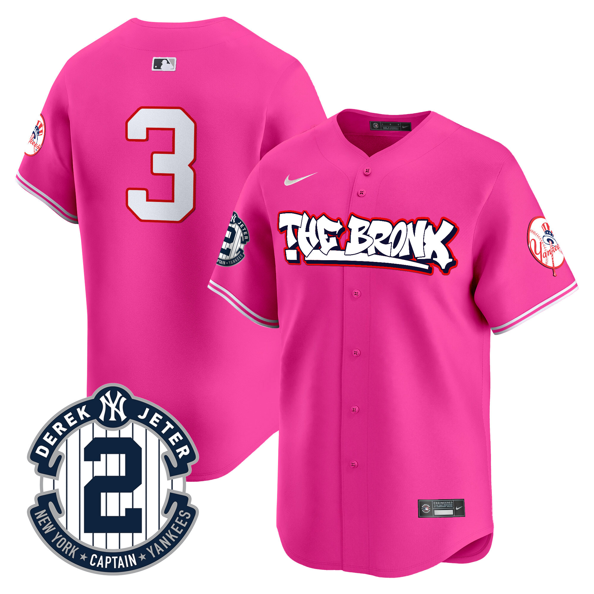 Men's New York Yankees The Bronx Graffiti Vapor Premier Limited Jersey V8 - All Stitched