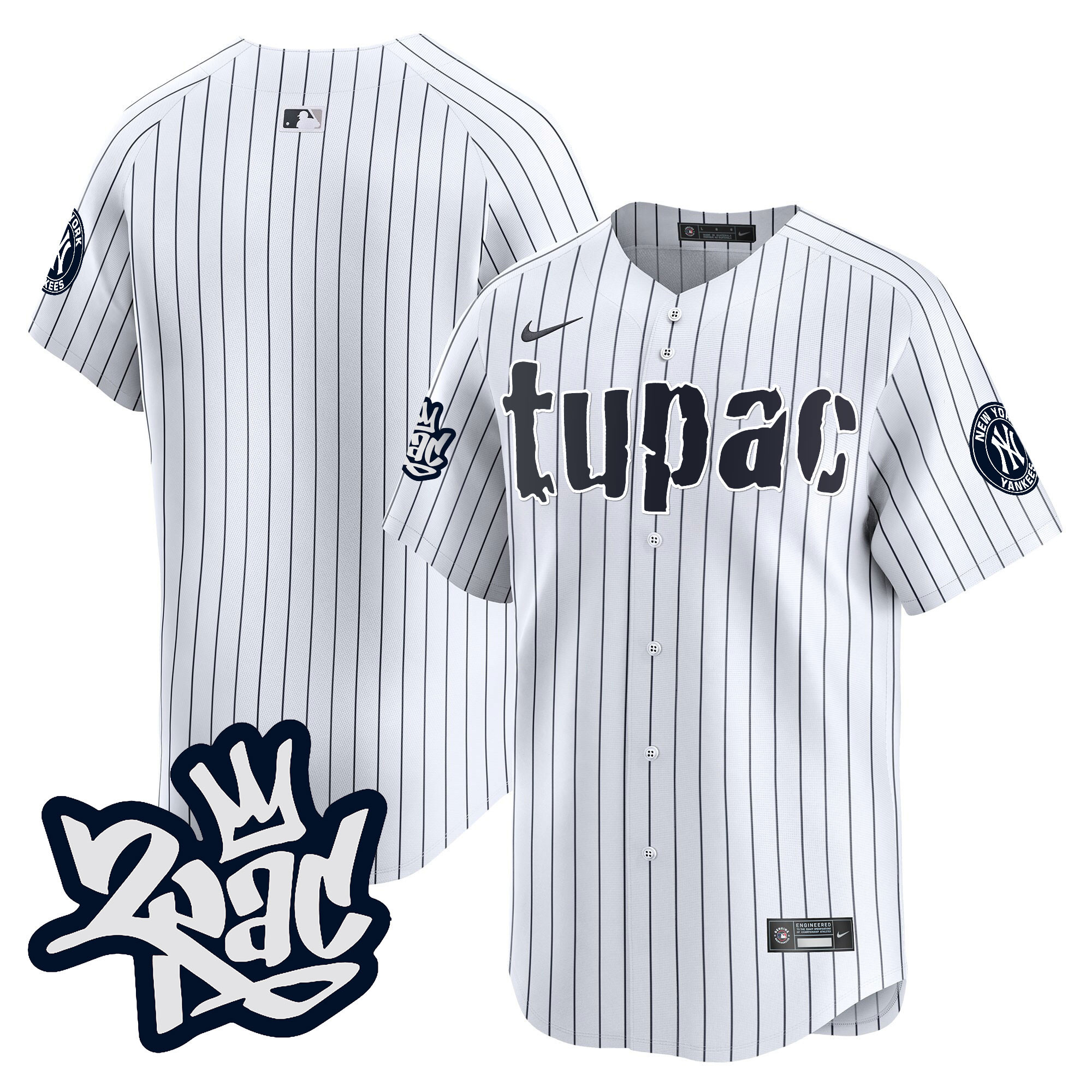 Men's New York Yankees Tupac Shakur Vapor Premier Limited Jersey - All Stitched