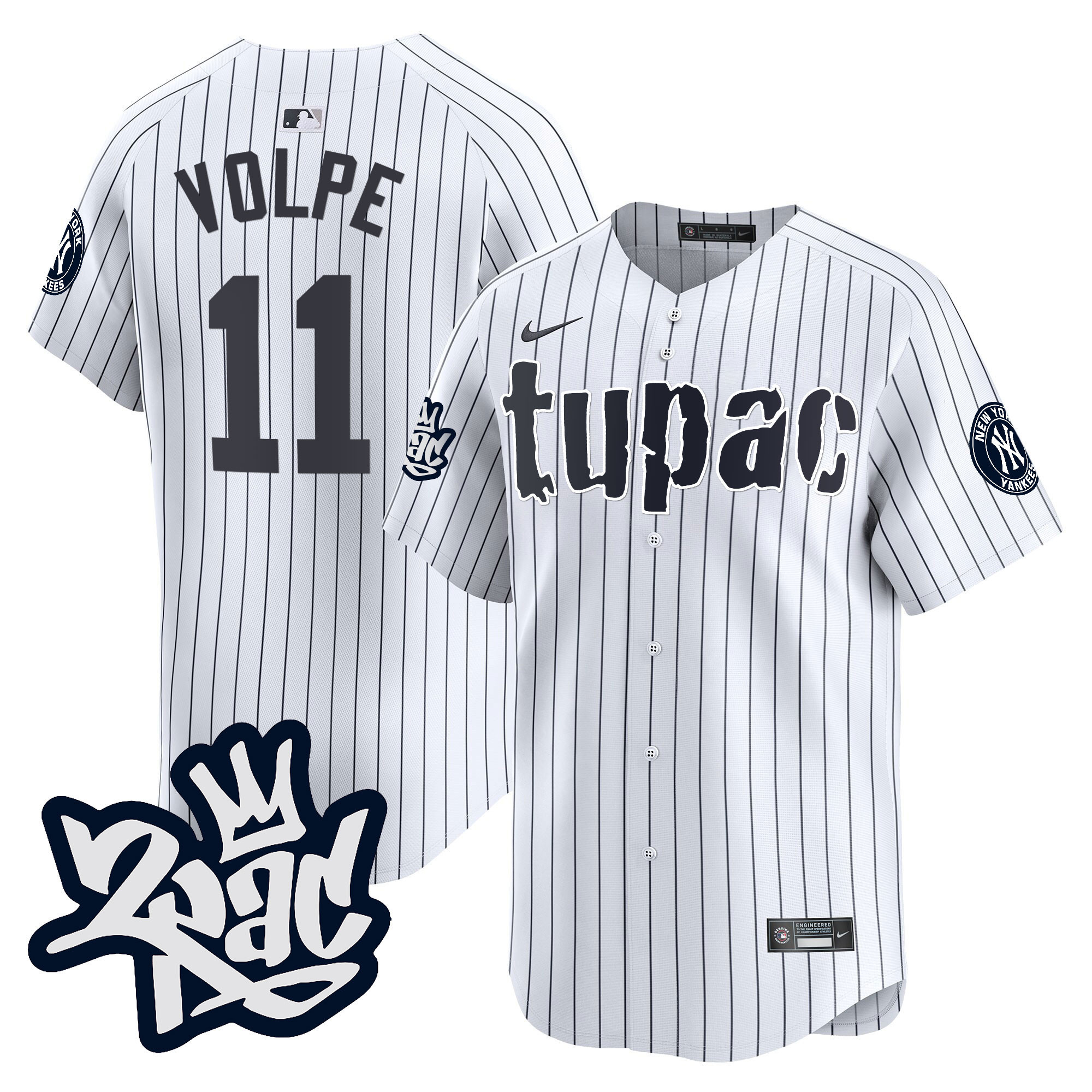 Men's New York Yankees Tupac Shakur Vapor Premier Limited Jersey - All Stitched