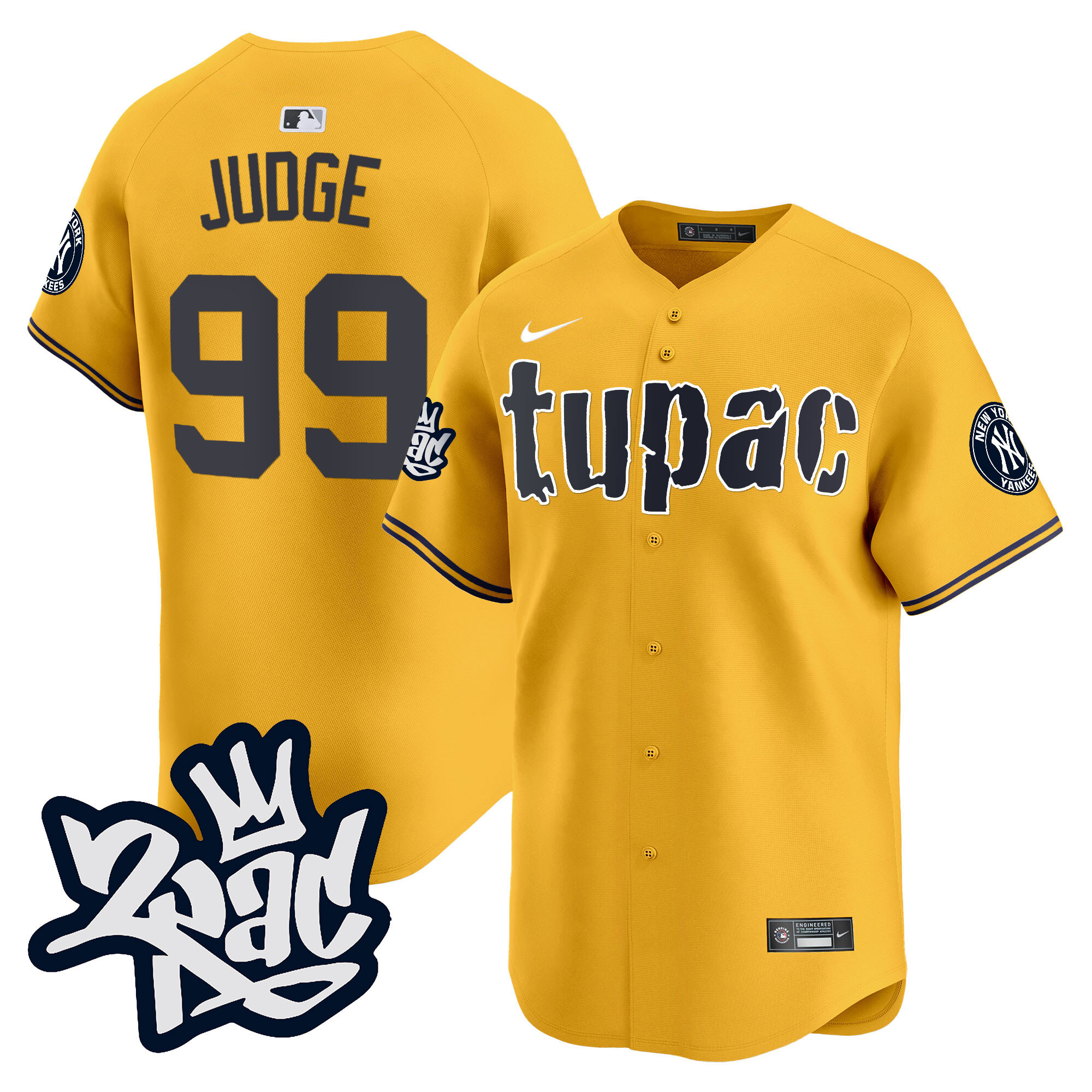 Men's New York Yankees Tupac Shakur Vapor Premier Limited Jersey - All Stitched
