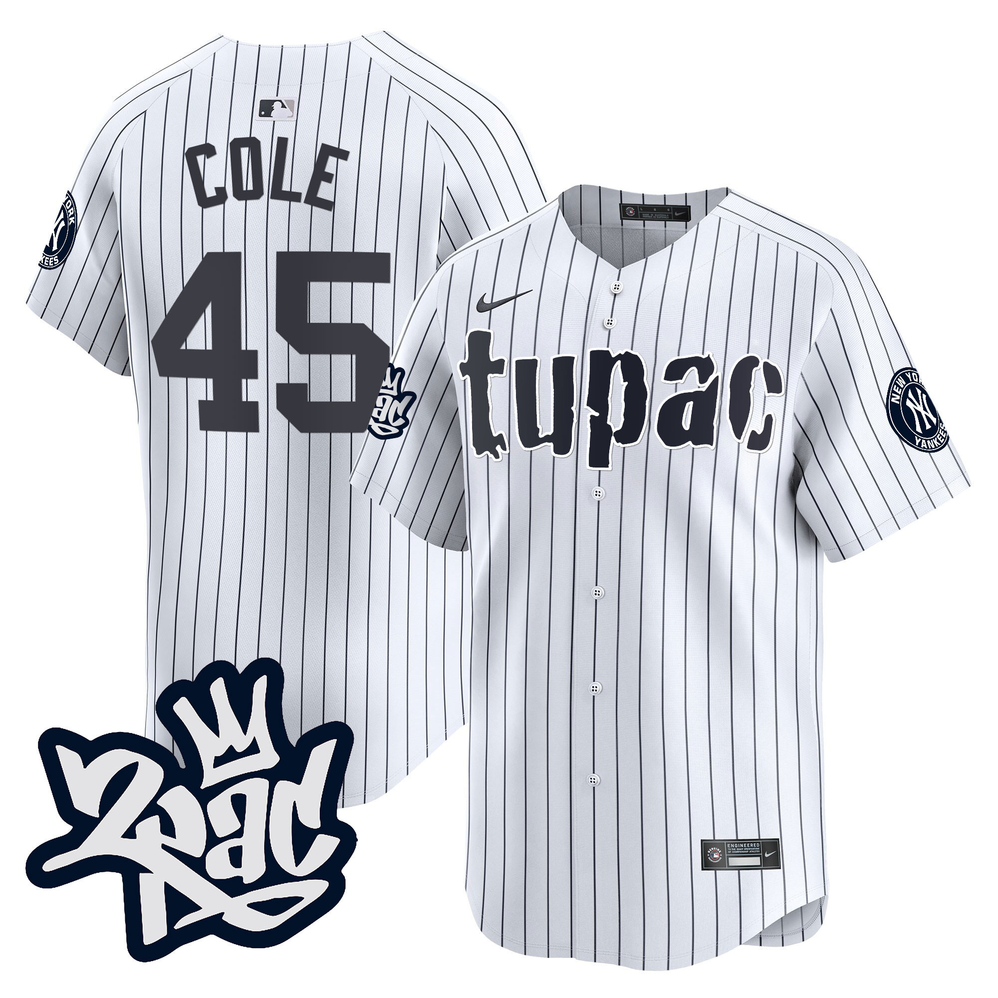 Men's New York Yankees Tupac Shakur Vapor Premier Limited Jersey - All Stitched