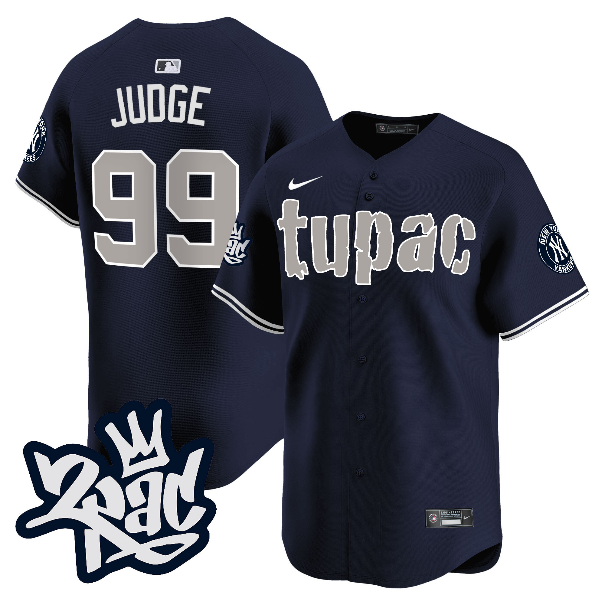 Men's New York Yankees Tupac Shakur Vapor Premier Limited Jersey - All Stitched