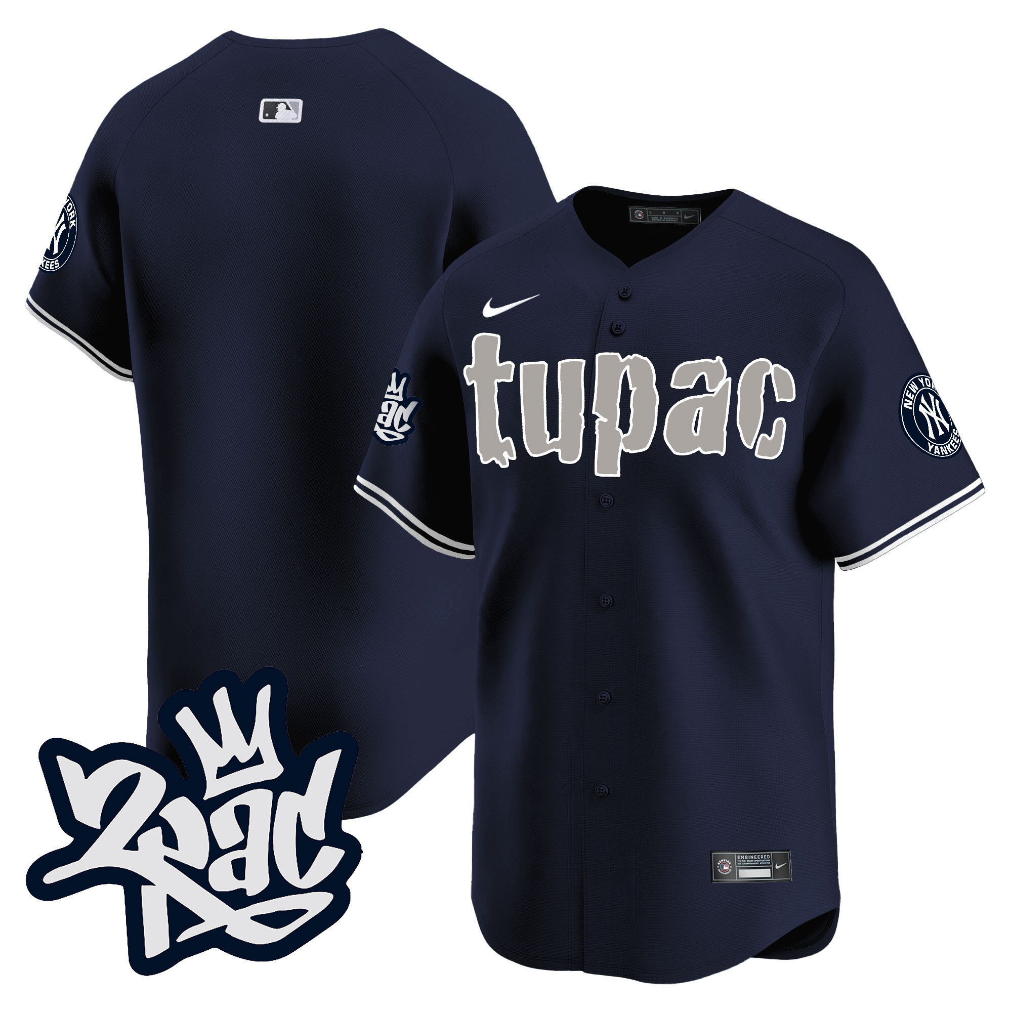 Men's New York Yankees Tupac Shakur Vapor Premier Limited Jersey - All Stitched