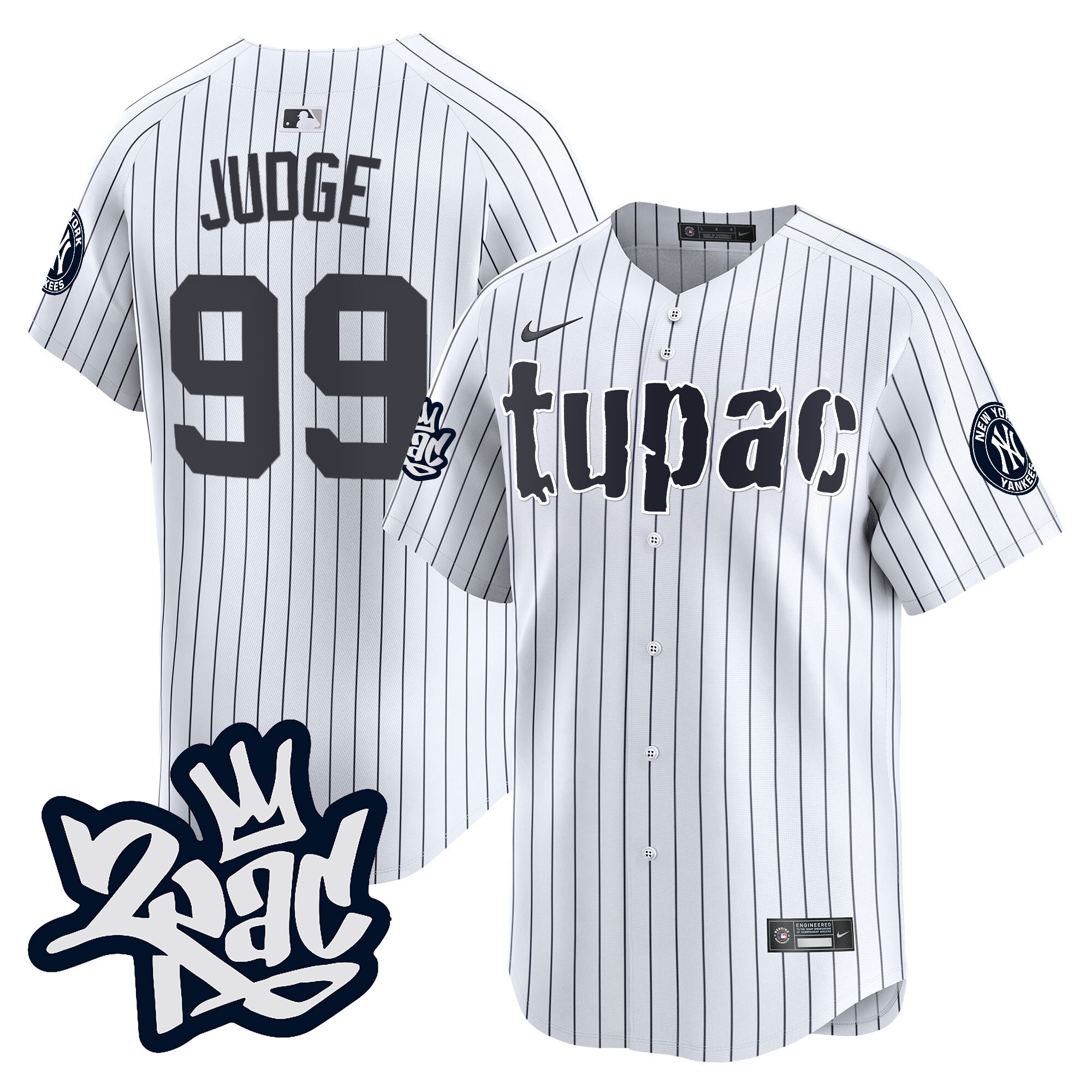 Men's New York Yankees Tupac Shakur Vapor Premier Limited Jersey - All Stitched