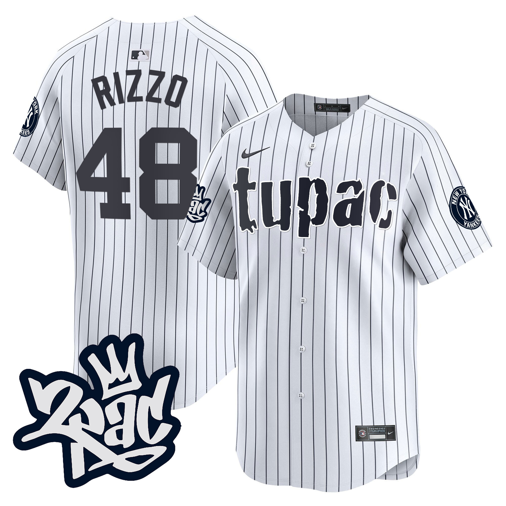 Men's New York Yankees Tupac Shakur Vapor Premier Limited Jersey - All Stitched