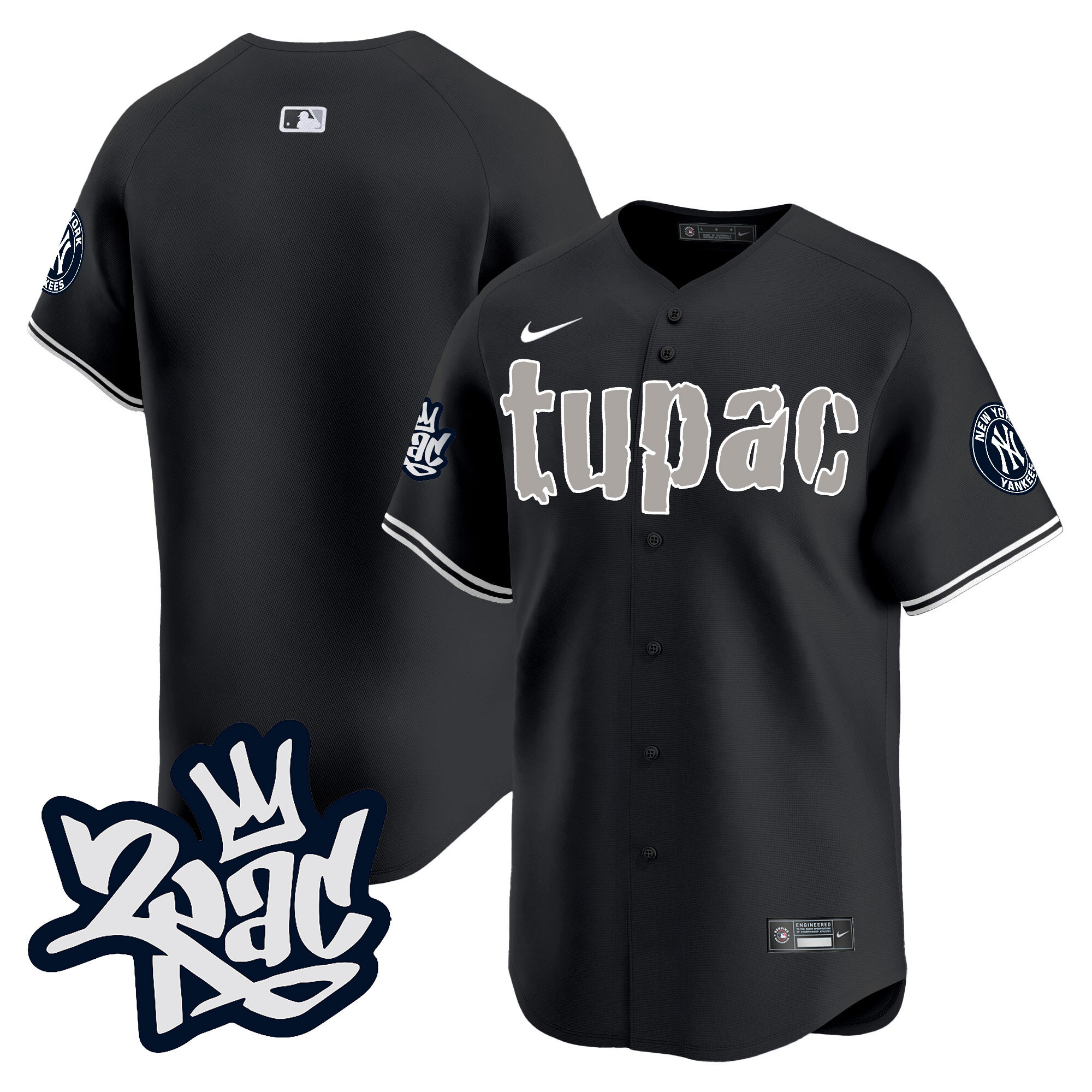 Men's New York Yankees Tupac Shakur Vapor Premier Limited Jersey - All Stitched