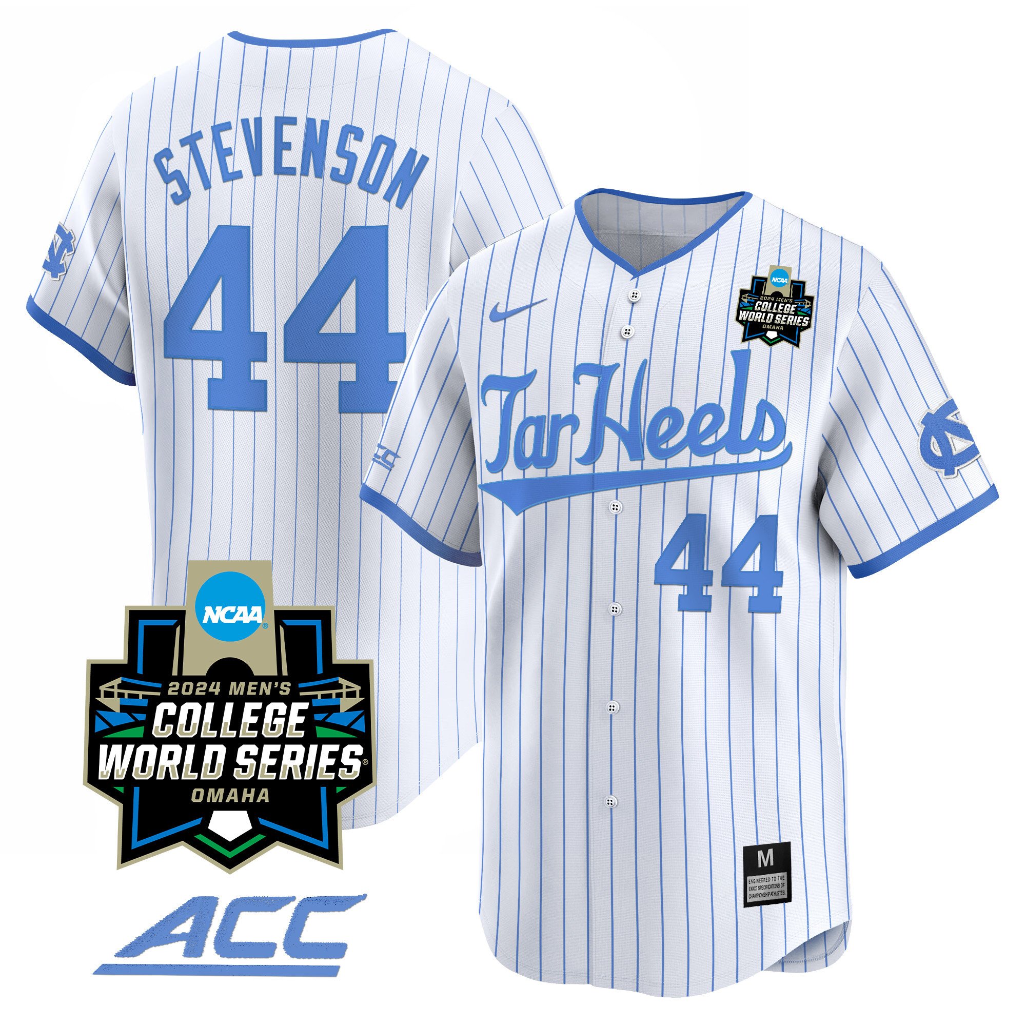 Men's North Carolina Tar Heels 2024 College World Series Vapor Premier Limited Jersey - All Stitched