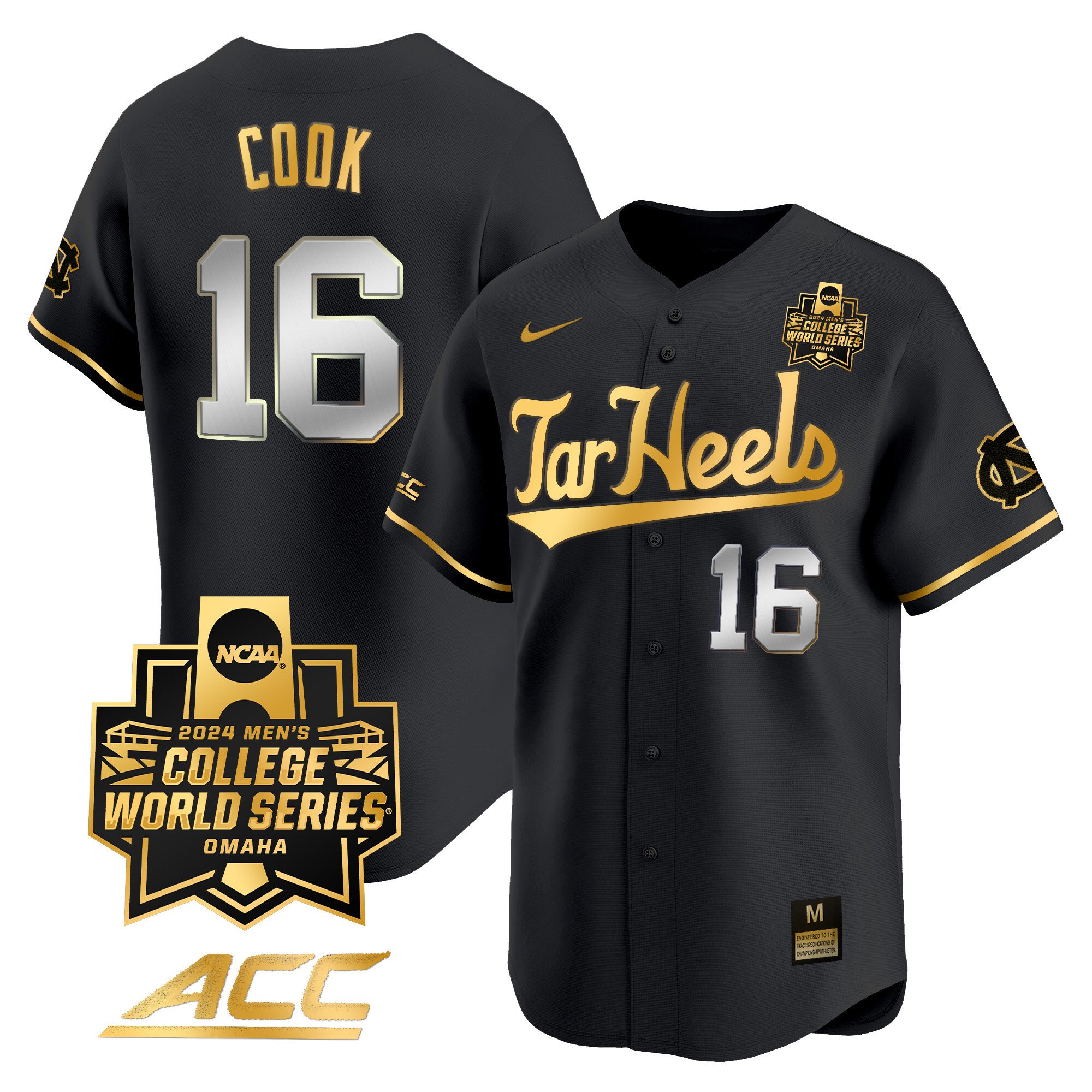 Men's North Carolina Tar Heels 2024 College World Series Vapor Premier Limited Jersey - All Stitched