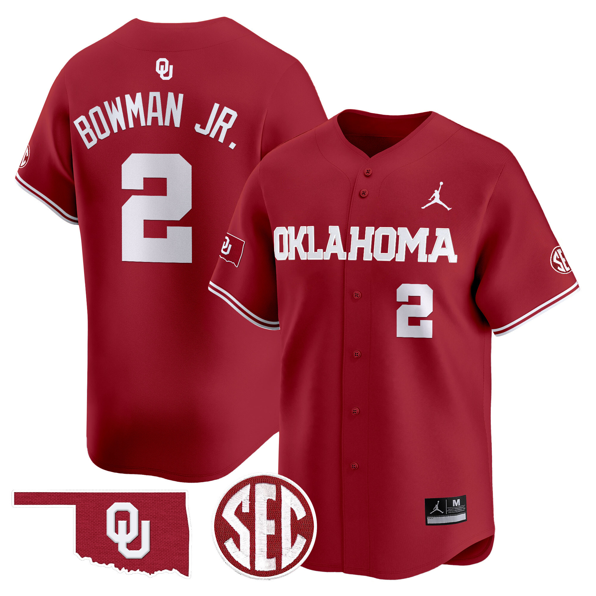 Men's Oklahoma Sooners 2024 Vapor Premier Limited Jersey - SEC Patch - All Stitched