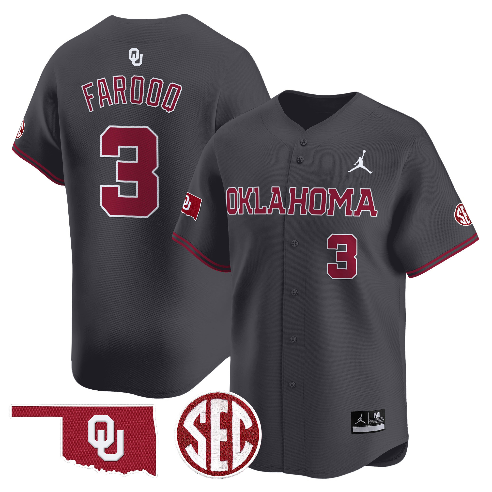 Men's Oklahoma Sooners 2024 Vapor Premier Limited Jersey - SEC Patch - All Stitched