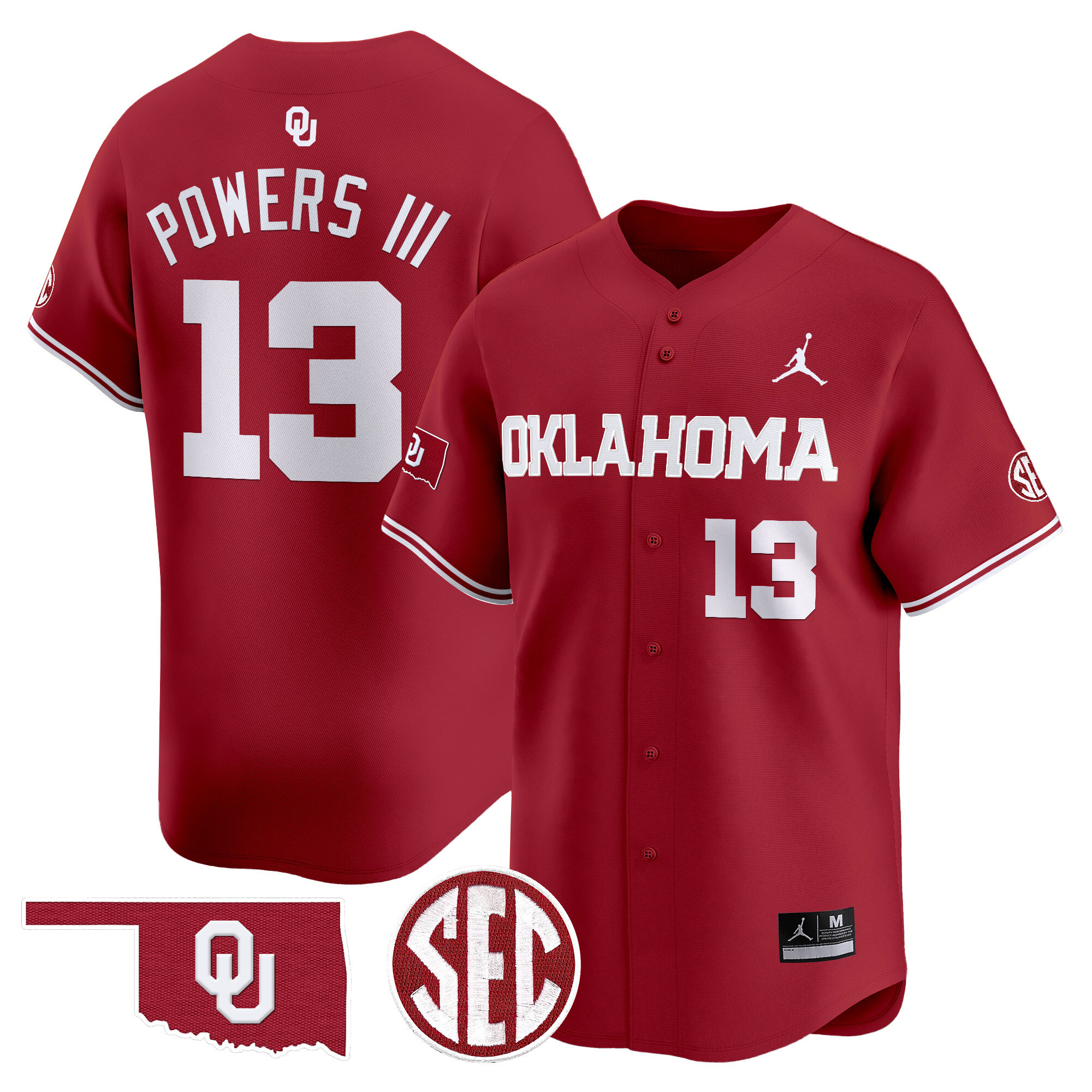Men's Oklahoma Sooners 2024 Vapor Premier Limited Jersey - SEC Patch - All Stitched