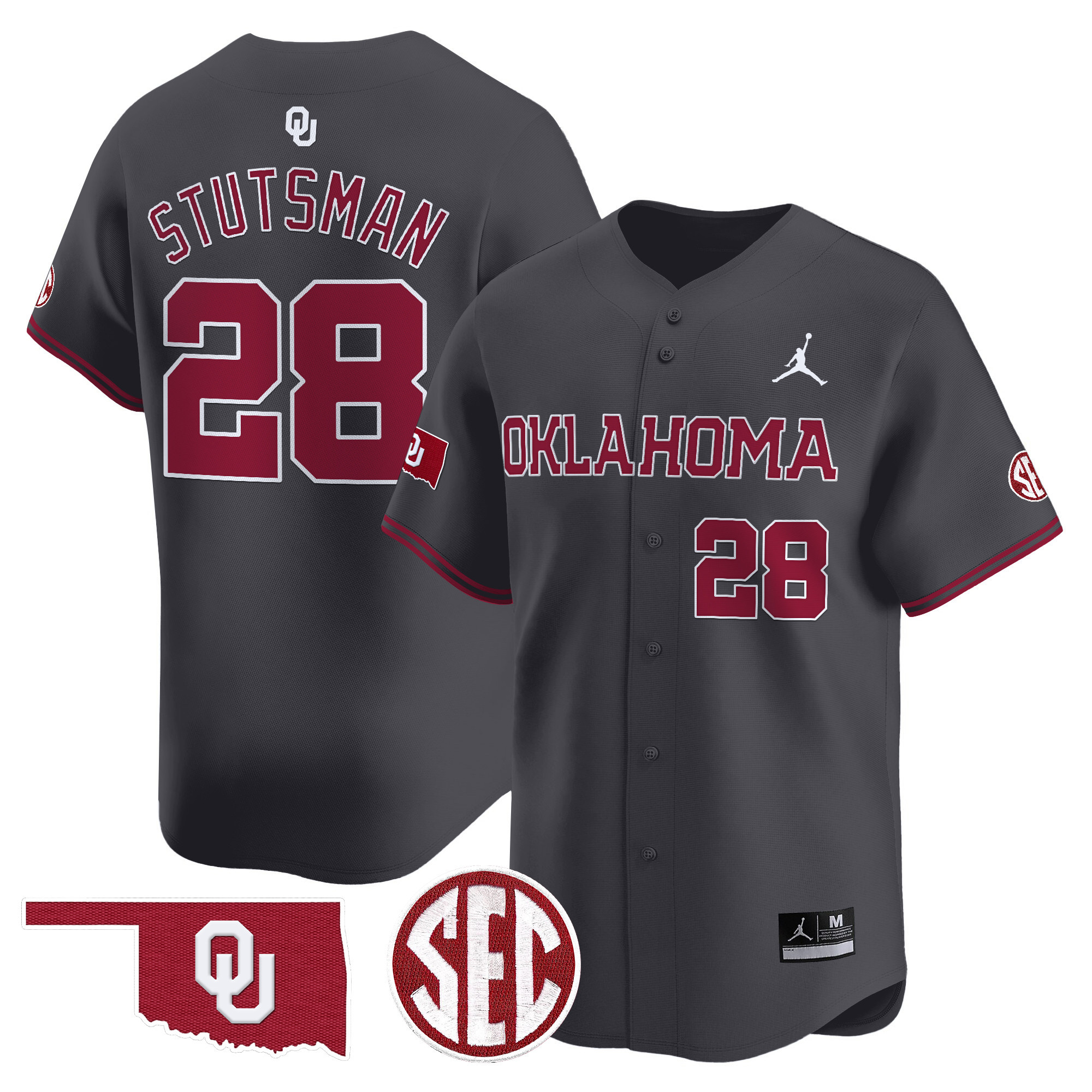 Men's Oklahoma Sooners 2024 Vapor Premier Limited Jersey - SEC Patch - All Stitched