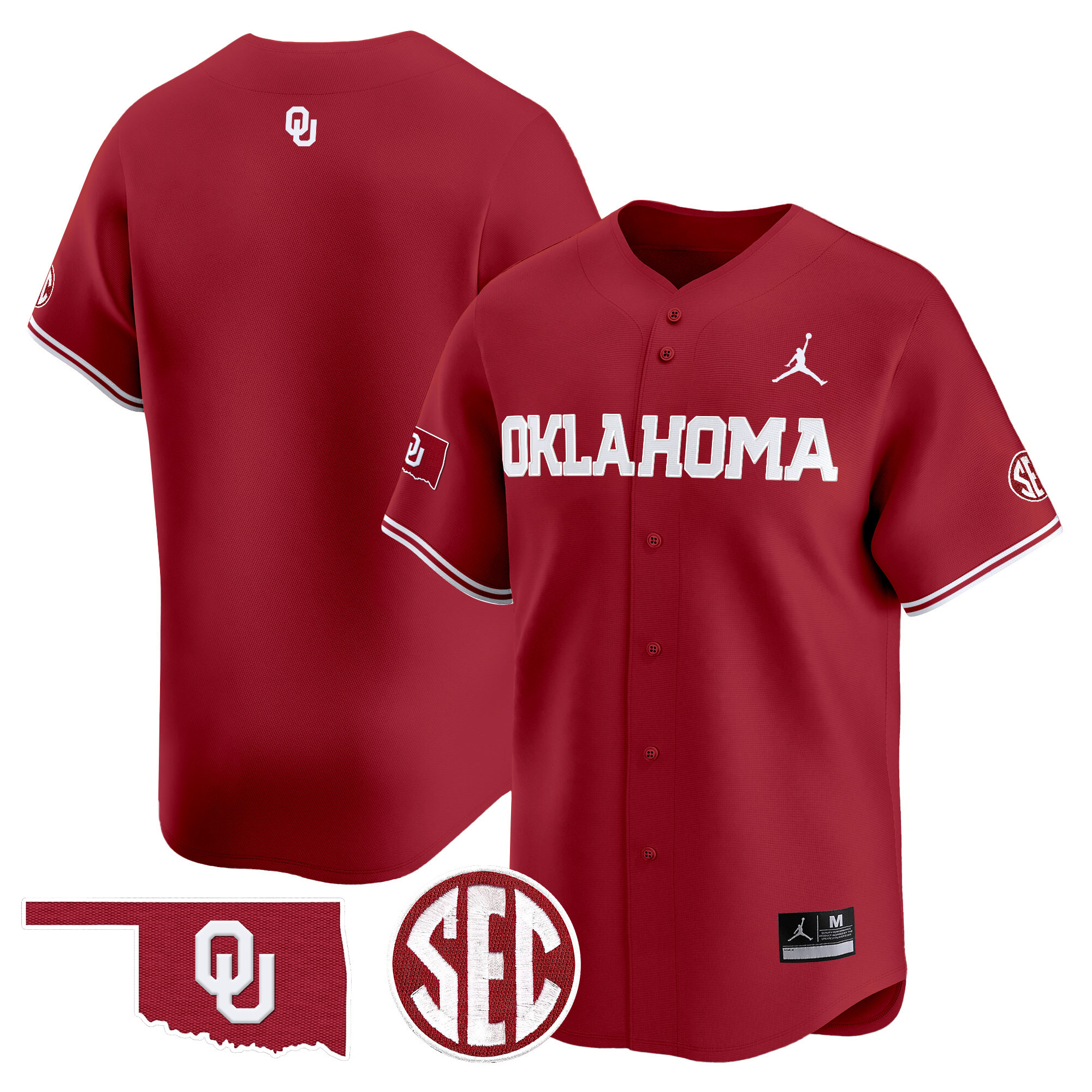 Men's Oklahoma Sooners 2024 Vapor Premier Limited Jersey - SEC Patch - All Stitched
