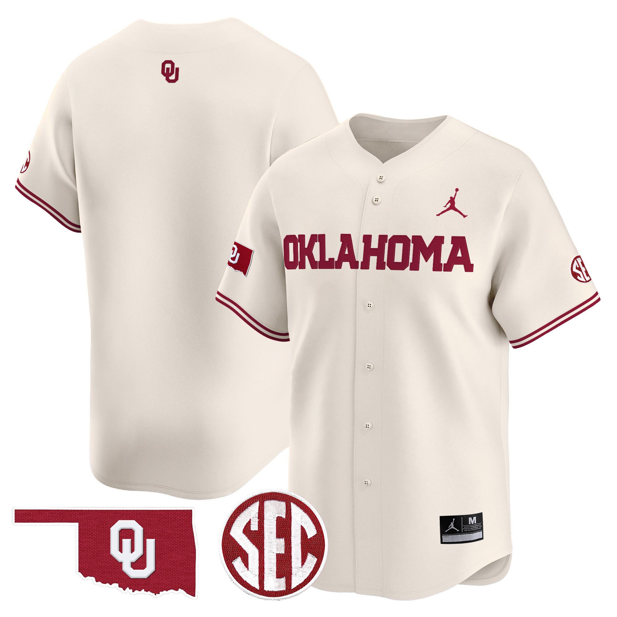 Men's Oklahoma Sooners 2024 Vapor Premier Limited Jersey - SEC Patch - All Stitched