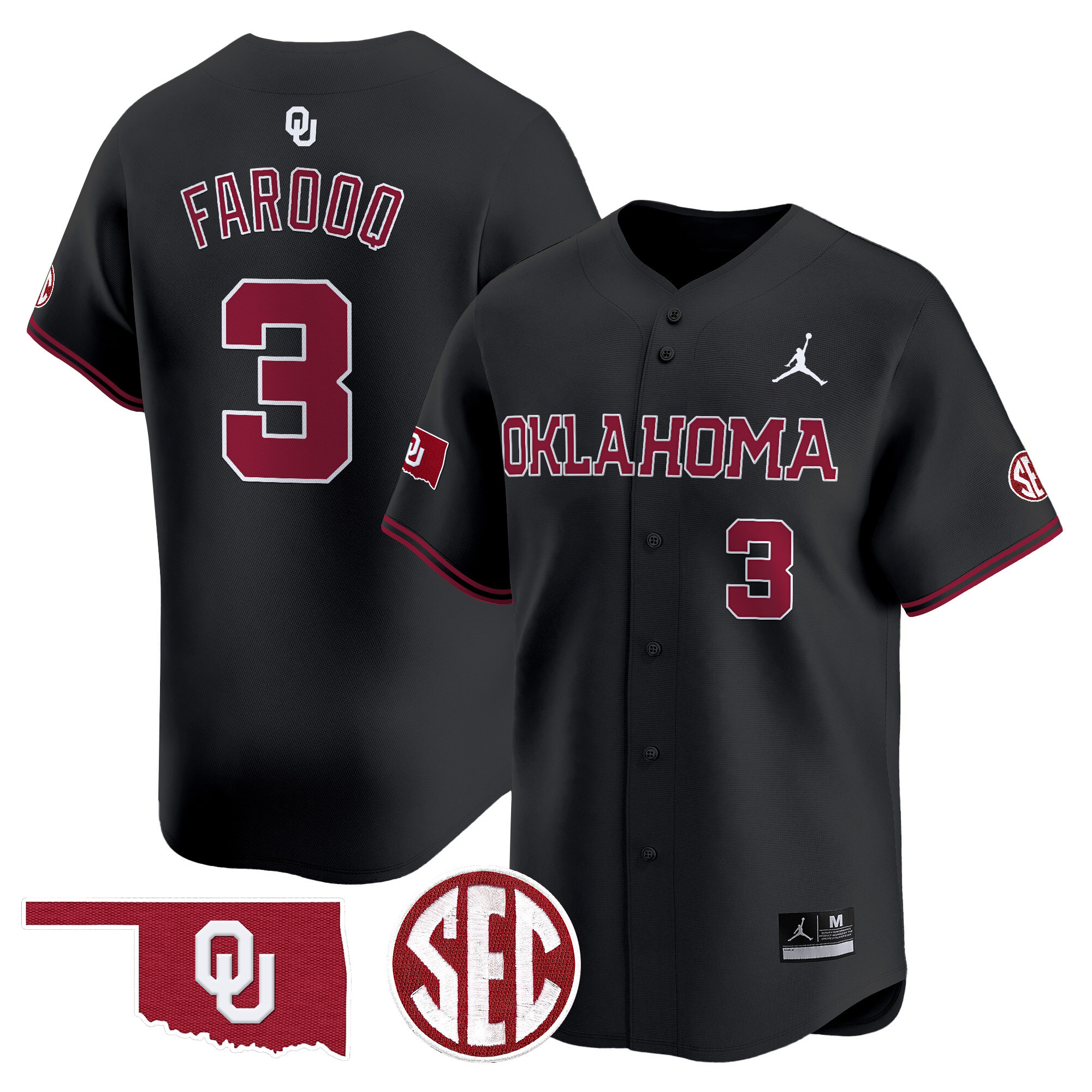 Men's Oklahoma Sooners 2024 Vapor Premier Limited Jersey - SEC Patch - All Stitched