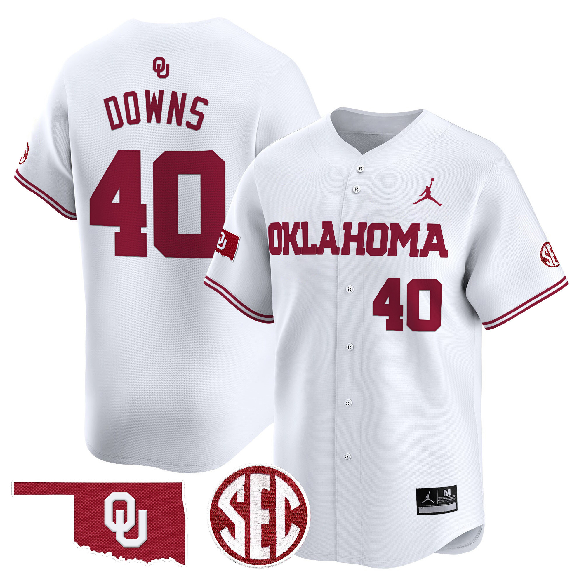 Men's Oklahoma Sooners 2024 Vapor Premier Limited Jersey - SEC Patch - All Stitched