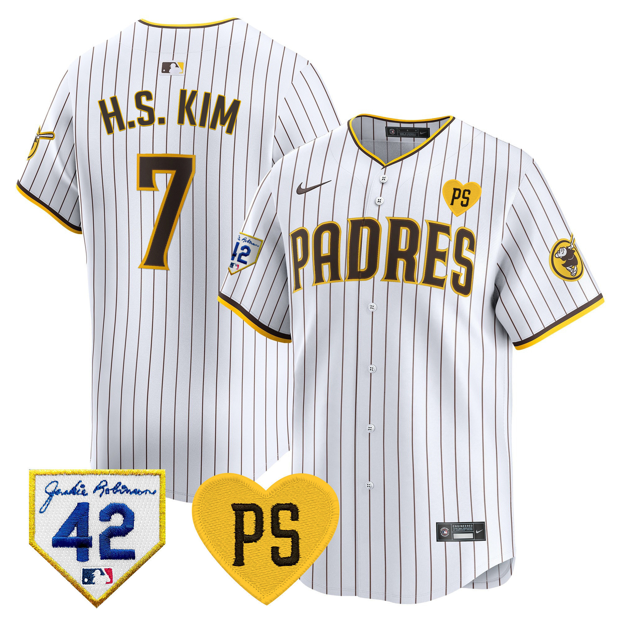 Men's Padres 2024 “For Peter” & Robinson Patch Vapor Premier Limited Jersey – All Stitched