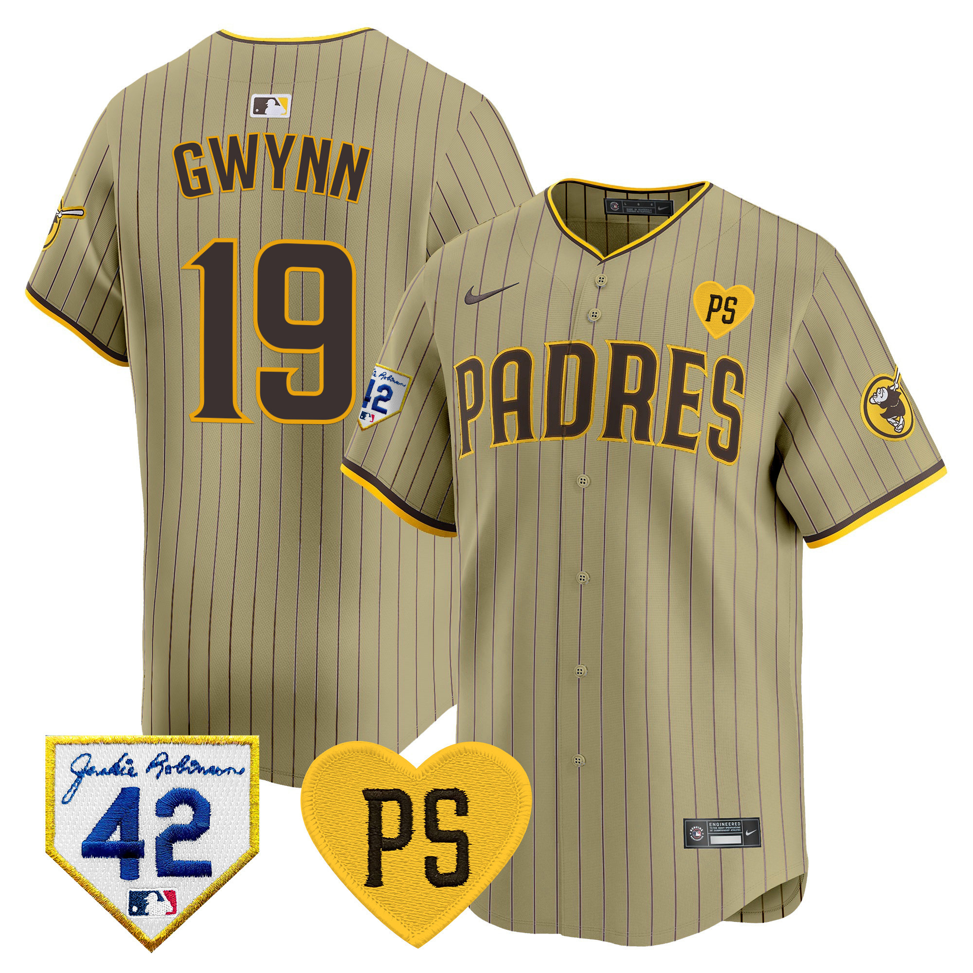 Men's Padres 2024 “For Peter” & Robinson Patch Vapor Premier Limited Jersey – All Stitched
