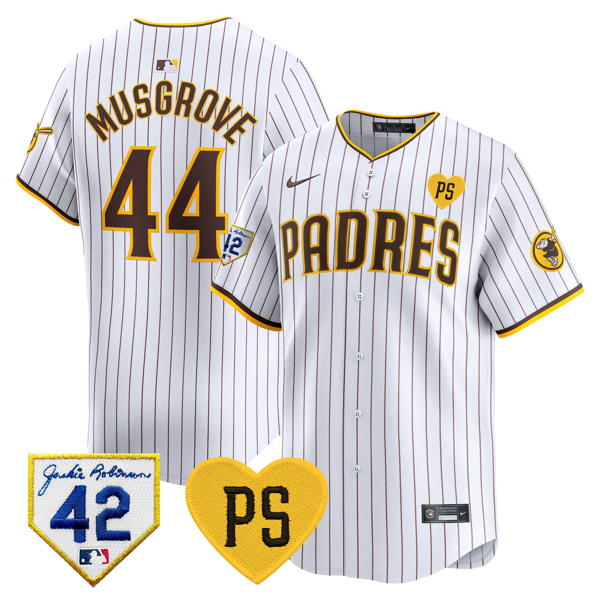 Men's Padres 2024 “For Peter” & Robinson Patch Vapor Premier Limited Jersey – All Stitched