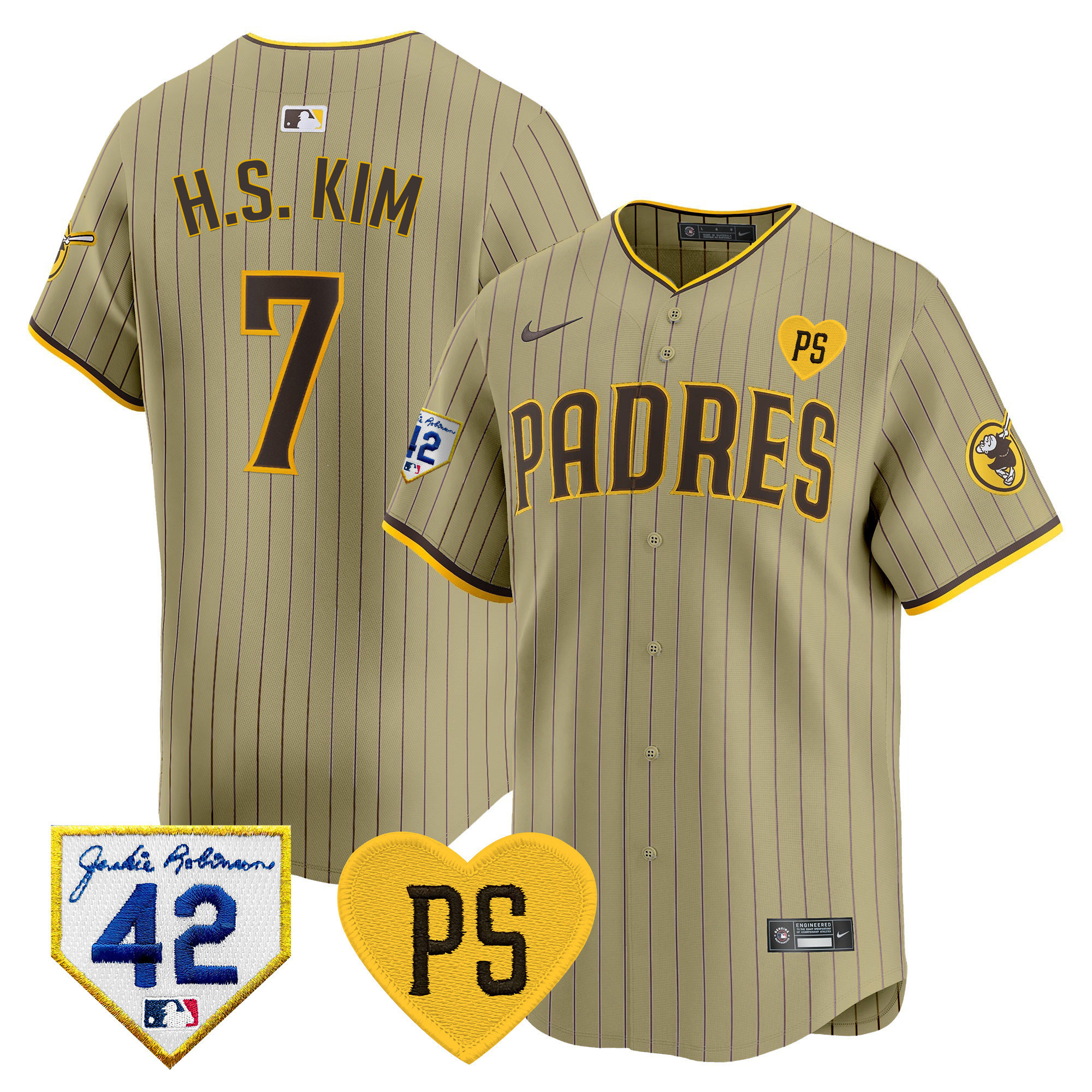 Men's Padres 2024 “For Peter” & Robinson Patch Vapor Premier Limited Jersey – All Stitched
