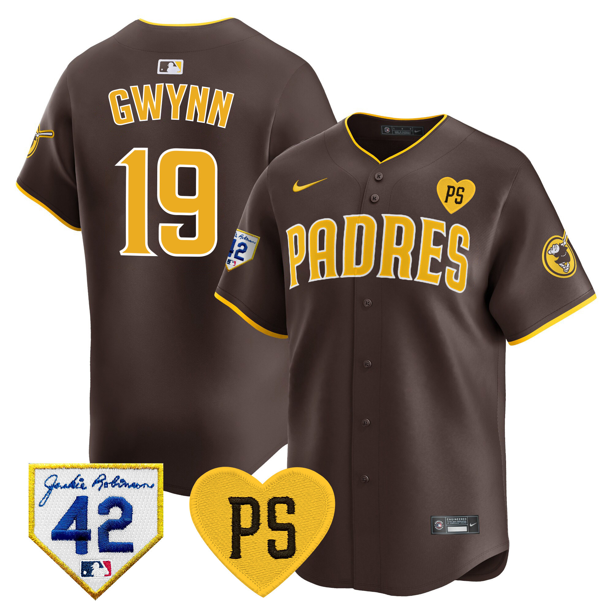 Men's Padres 2024 “For Peter” & Robinson Patch Vapor Premier Limited Jersey – All Stitched