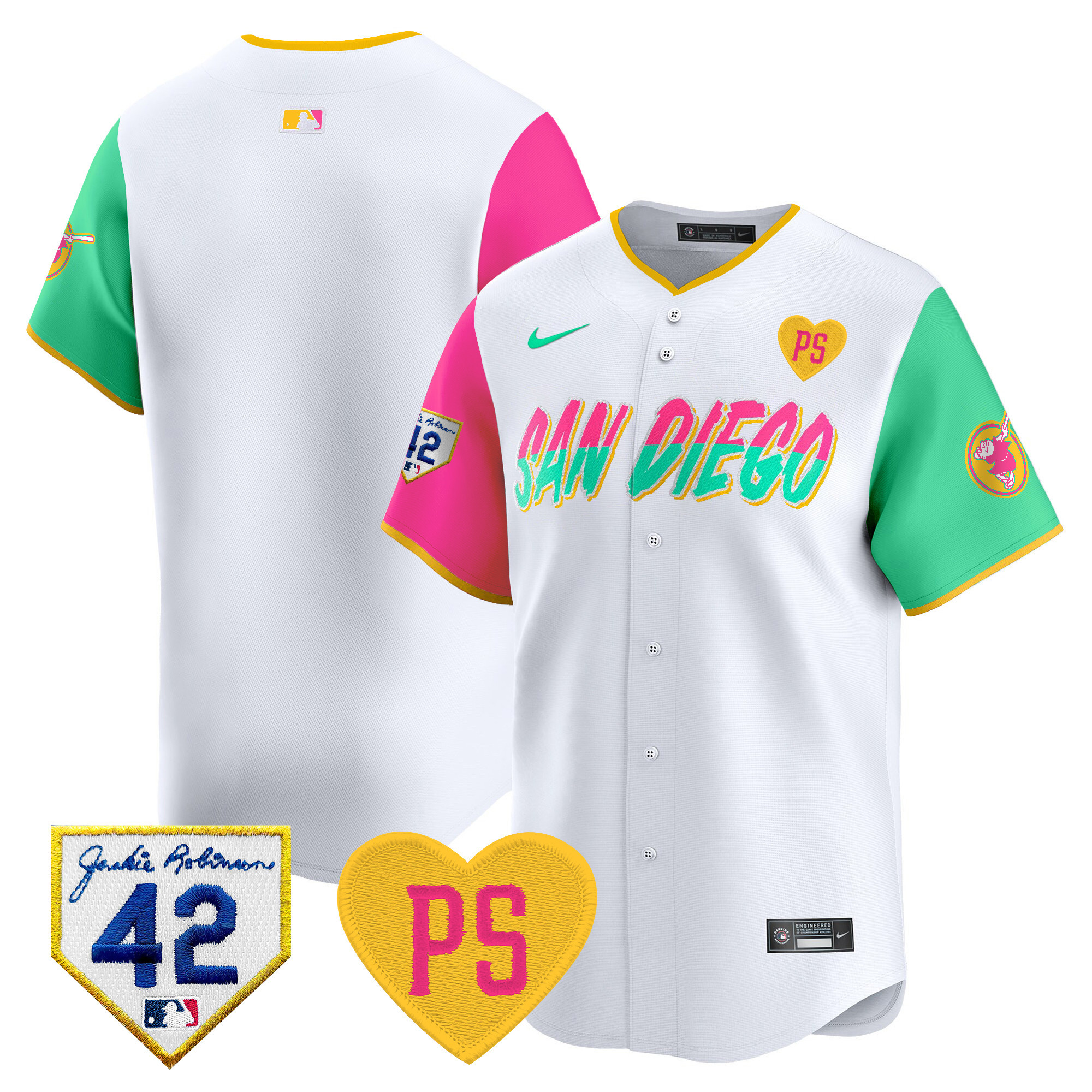 Men's Padres 2024 “For Peter” & Robinson Patch Vapor Premier Limited Jersey – All Stitched