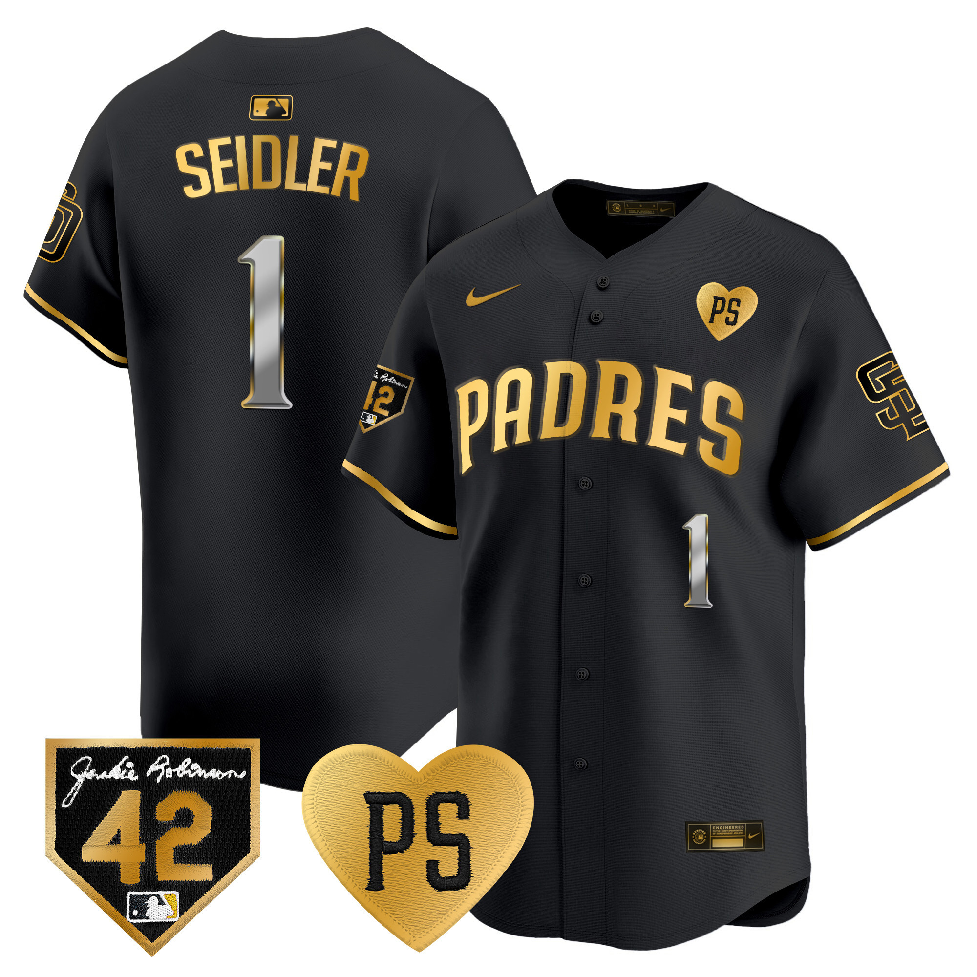 Men's Padres 2024 “For Peter” & Robinson Patch Vapor Premier Limited Jersey – All Stitched