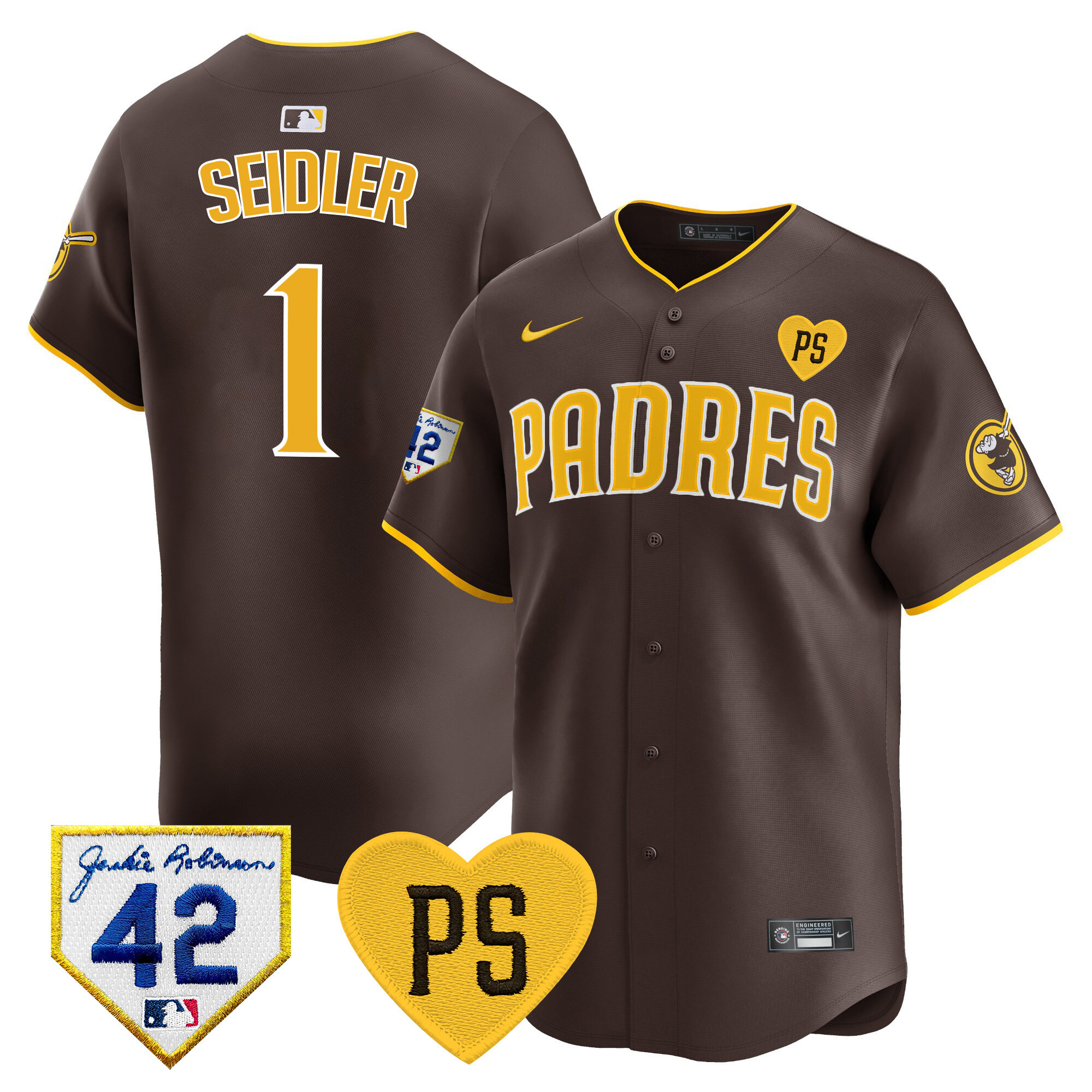 Men's Padres 2024 “For Peter” & Robinson Patch Vapor Premier Limited Jersey – All Stitched