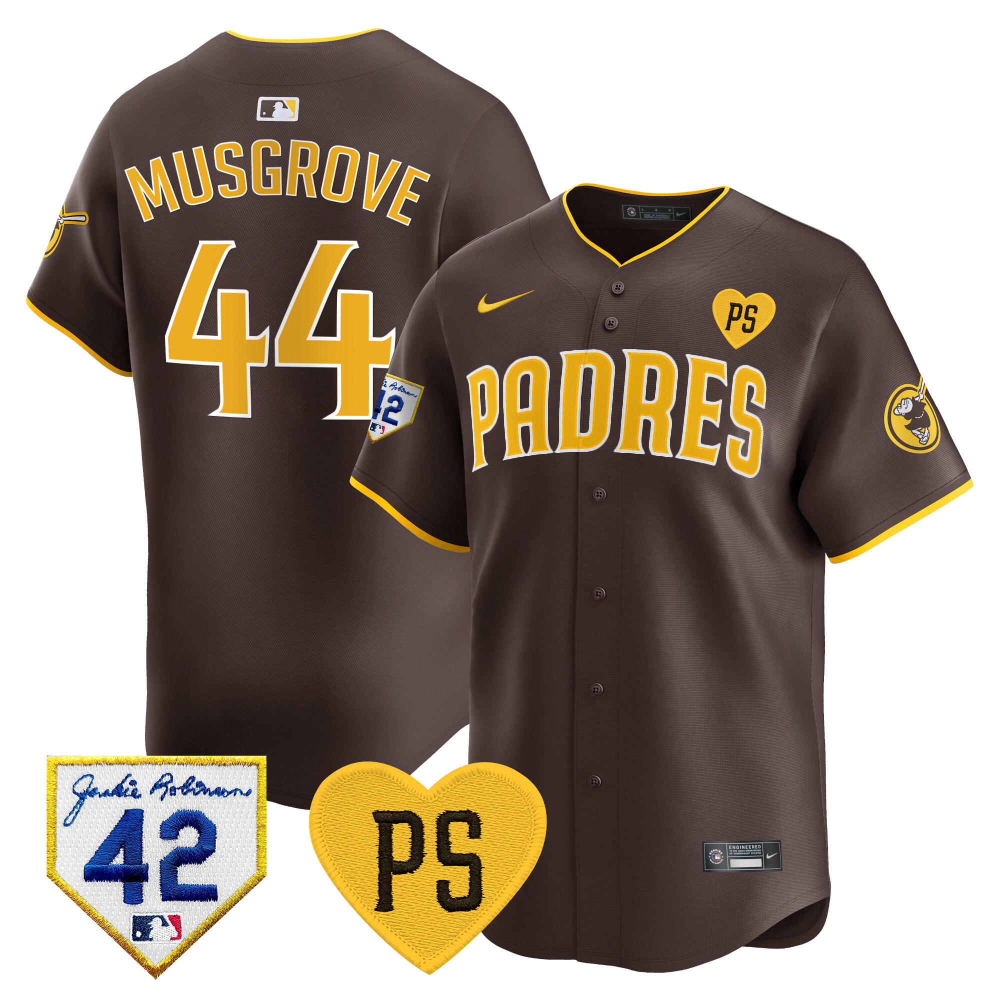Men's Padres 2024 “For Peter” & Robinson Patch Vapor Premier Limited Jersey – All Stitched